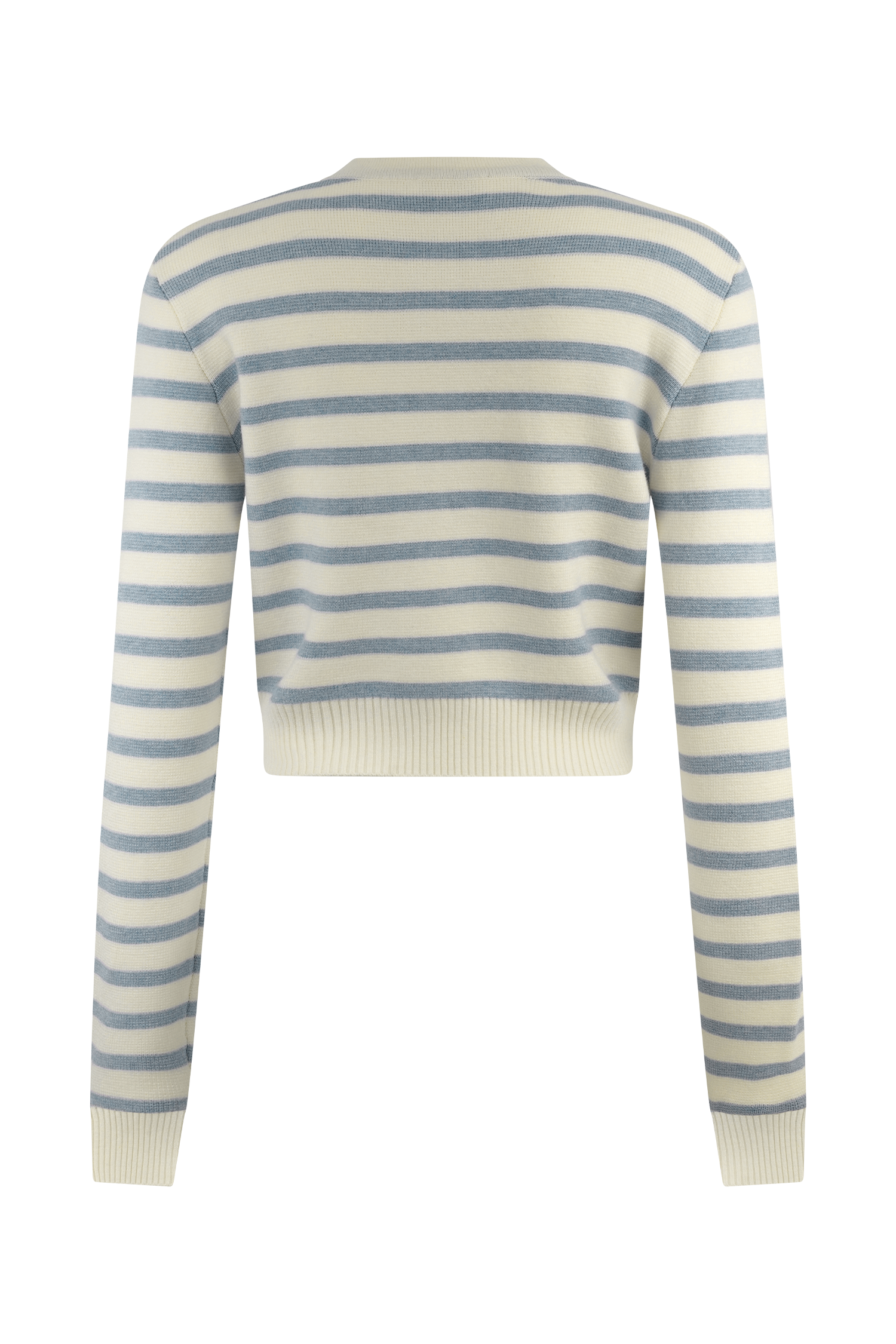 Tanner Striped Knit Cardigan - Light Blue/White、mySite、solidvoid