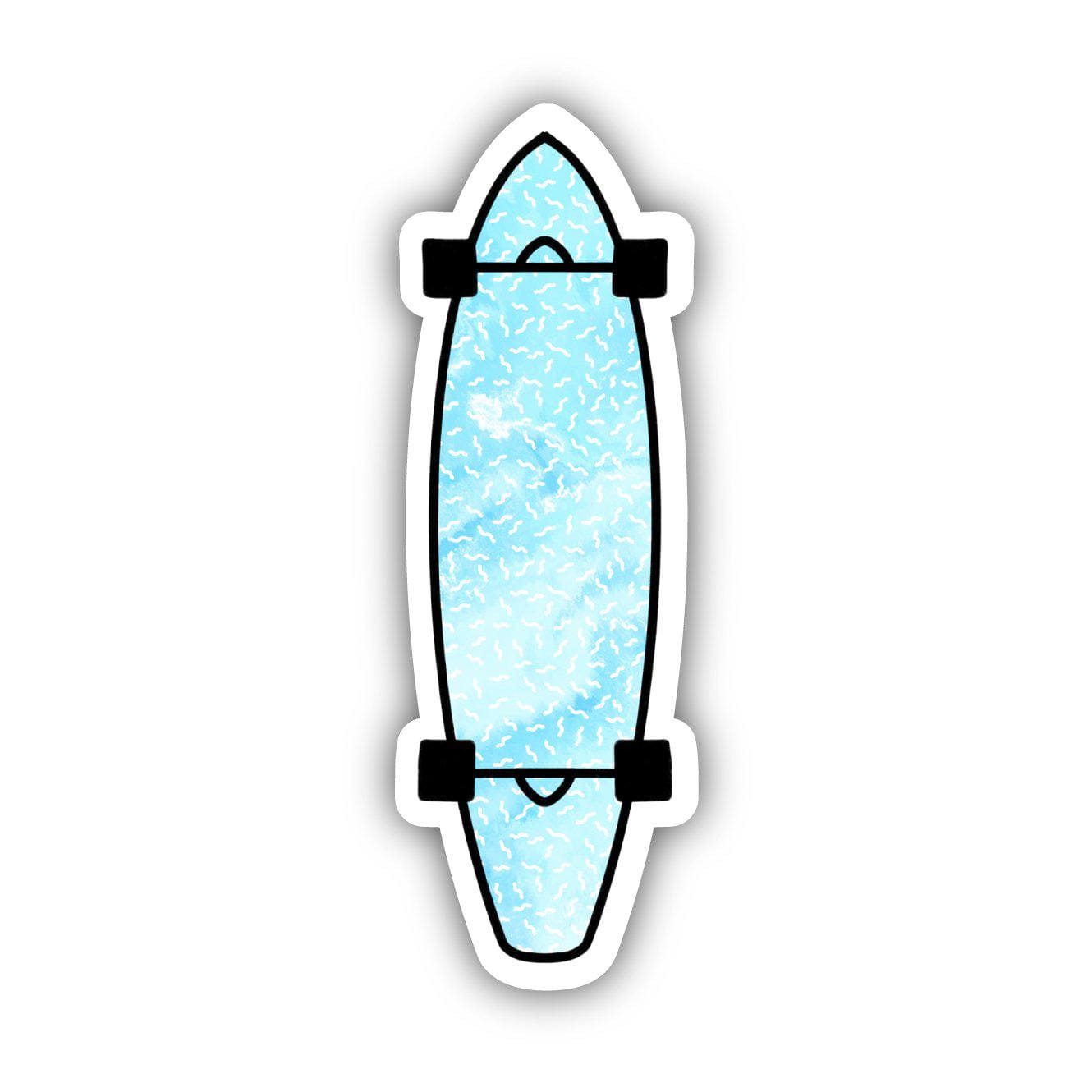  Blue Tie Dye Longboard Aesthetic Sticker、mySite、elrpsem3k