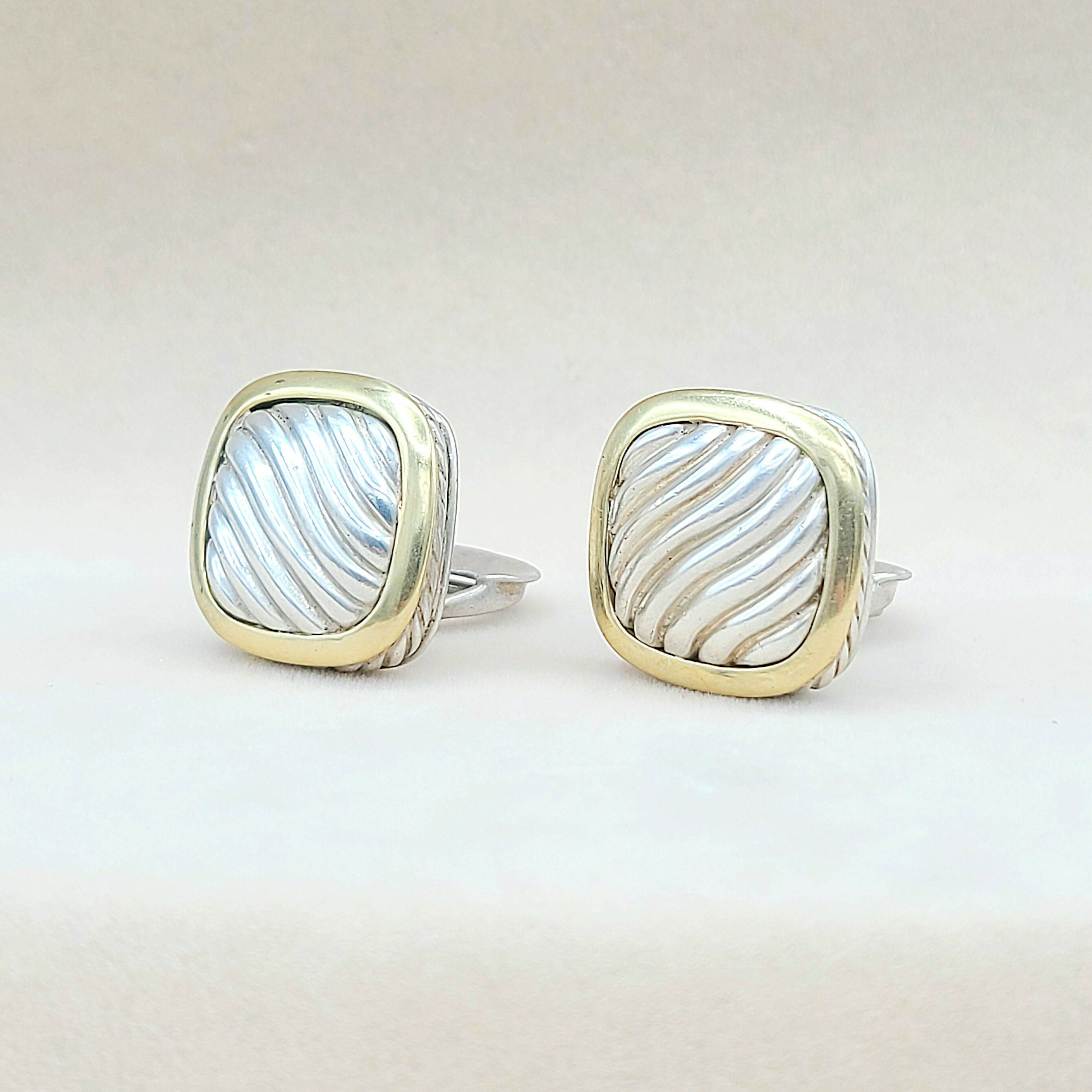 David Yurman Thoroughbred Sculpted Earrings With Gold、mySite、hinf8tx79