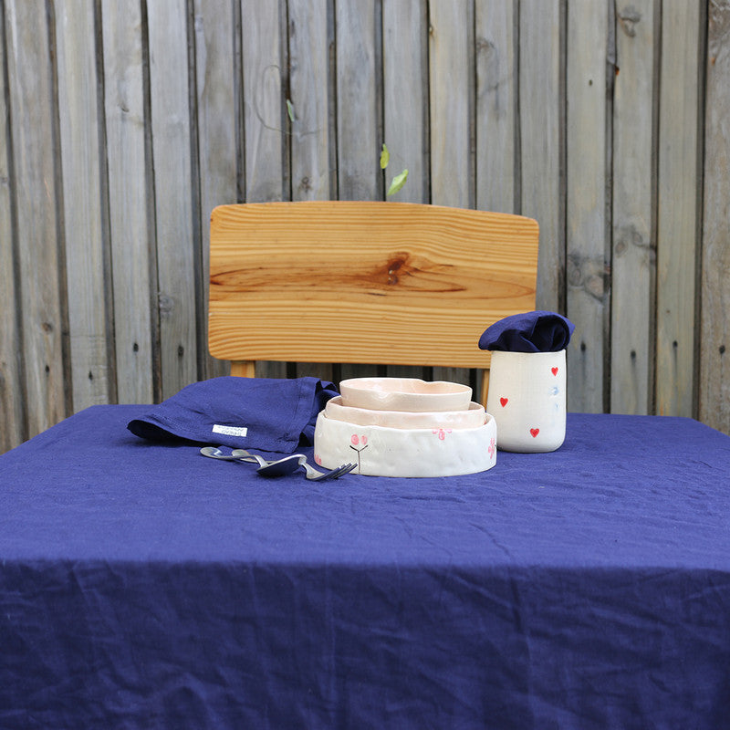 Pure Linen Table Napkins | Set of 4 | Navy Blue、mySite、camillekostekn