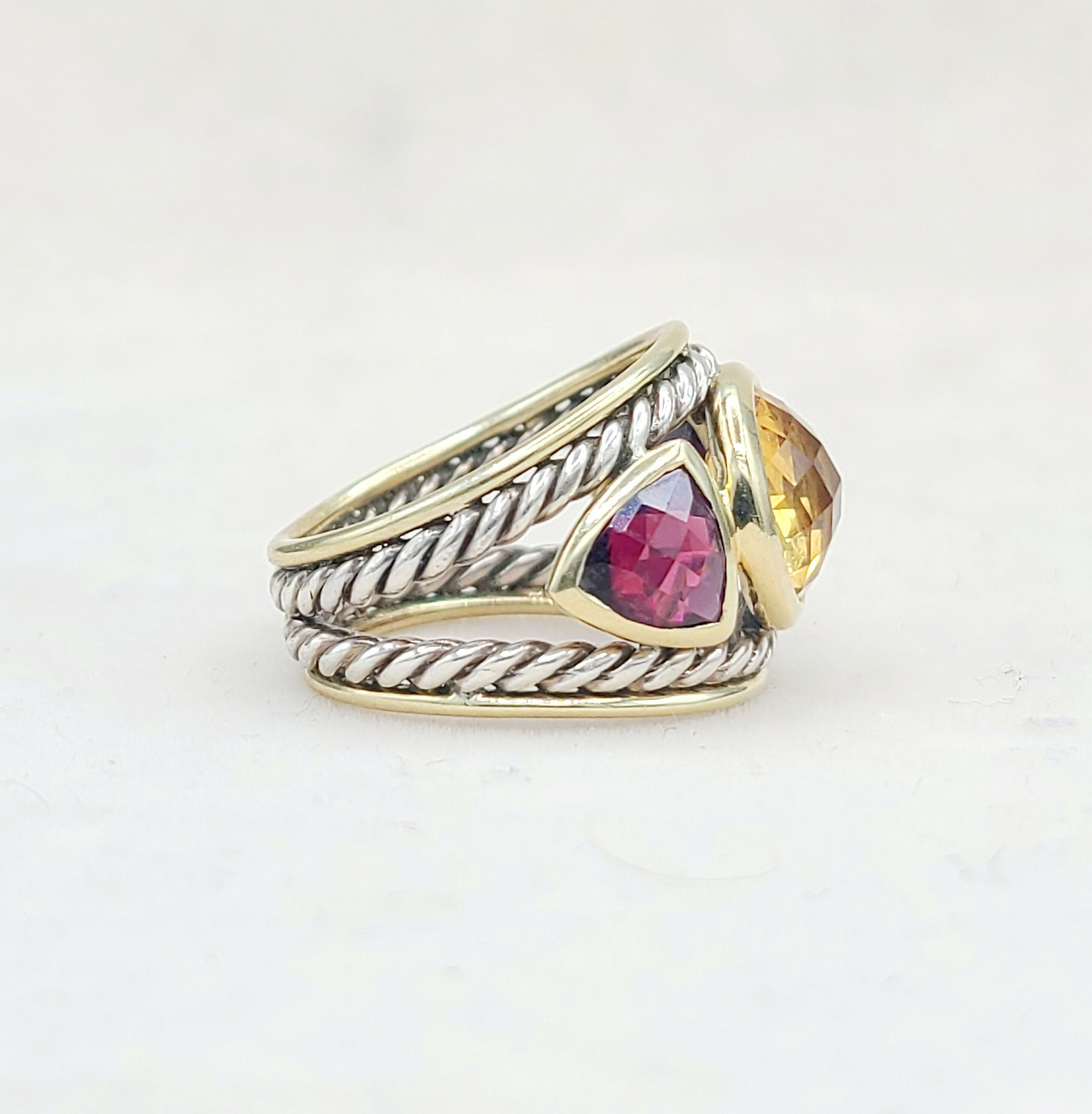 David Yurman Renaissance Ring 鈥?Citrine, Garnet & Gold、mySite、hinf8tx79