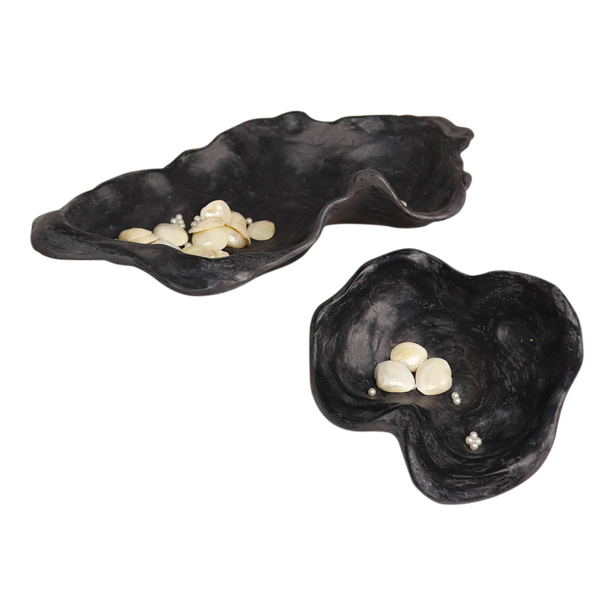 Marble Serving Bowl Platter | Black | Set of 2、mySite、camillekostekn