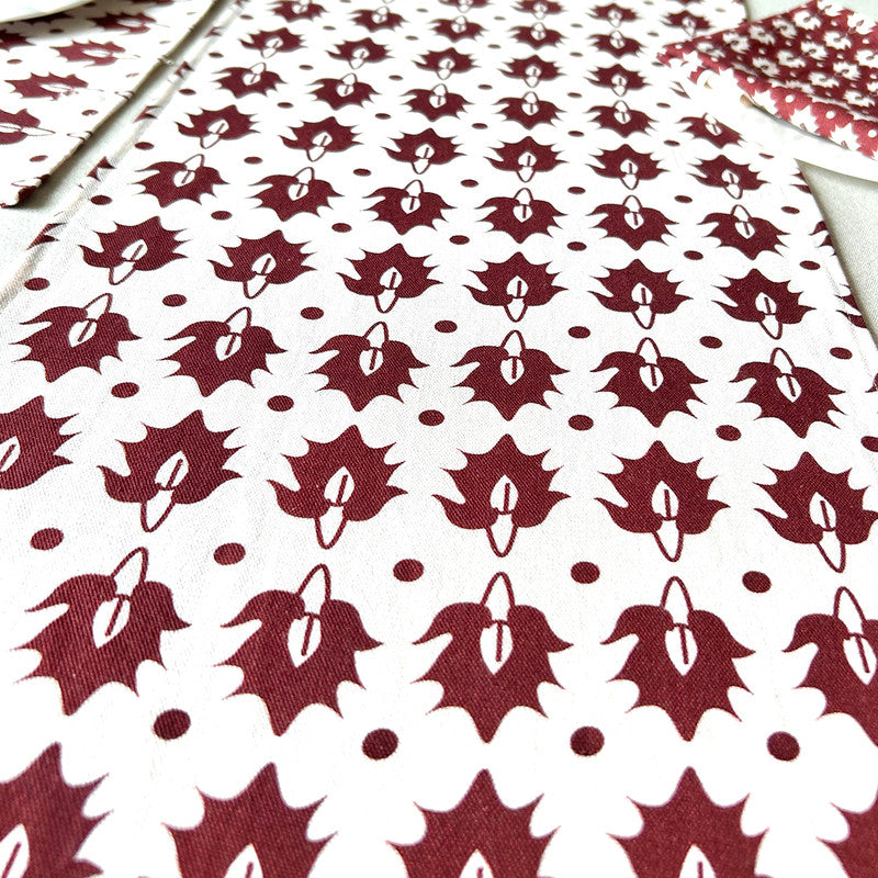 Cotton Printed Table Runner | Rust | 183 x 35 cm、mySite、camillekostekn