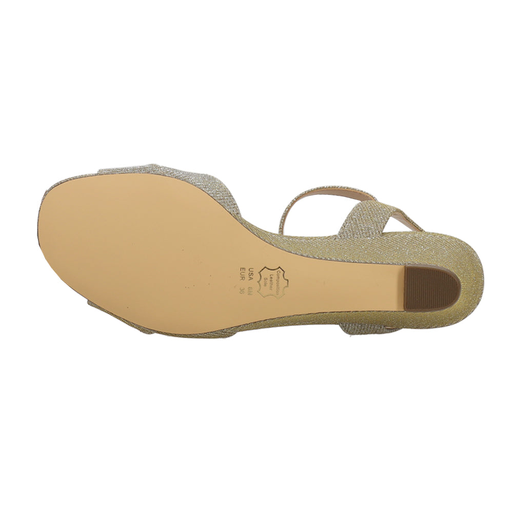 Flora Glitter Ankle Strap Wedge Sandals、mySite、gtrtttuynbv