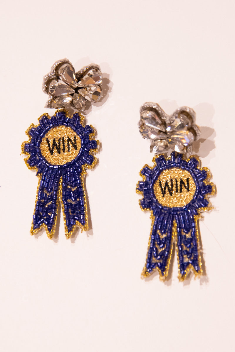 Derby Blue Ribbon Earrings、mySite、hinf8tx79