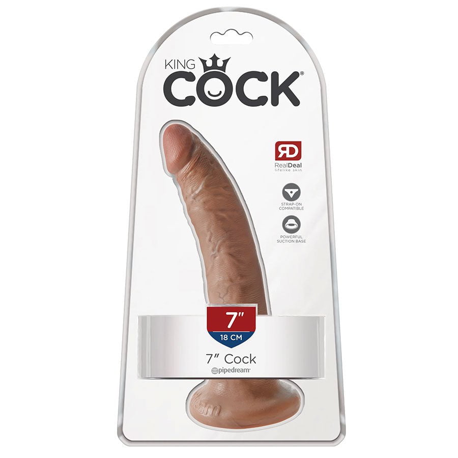 King Cock 7 Inch Realistic Dildo with Suction Cup、mySite、bottomscart