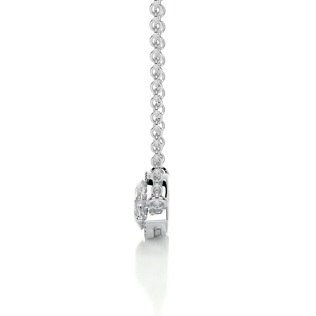 Britney Moissanite & Diamonds Necklace -18K White Gold、mySite、hinf8tx79
