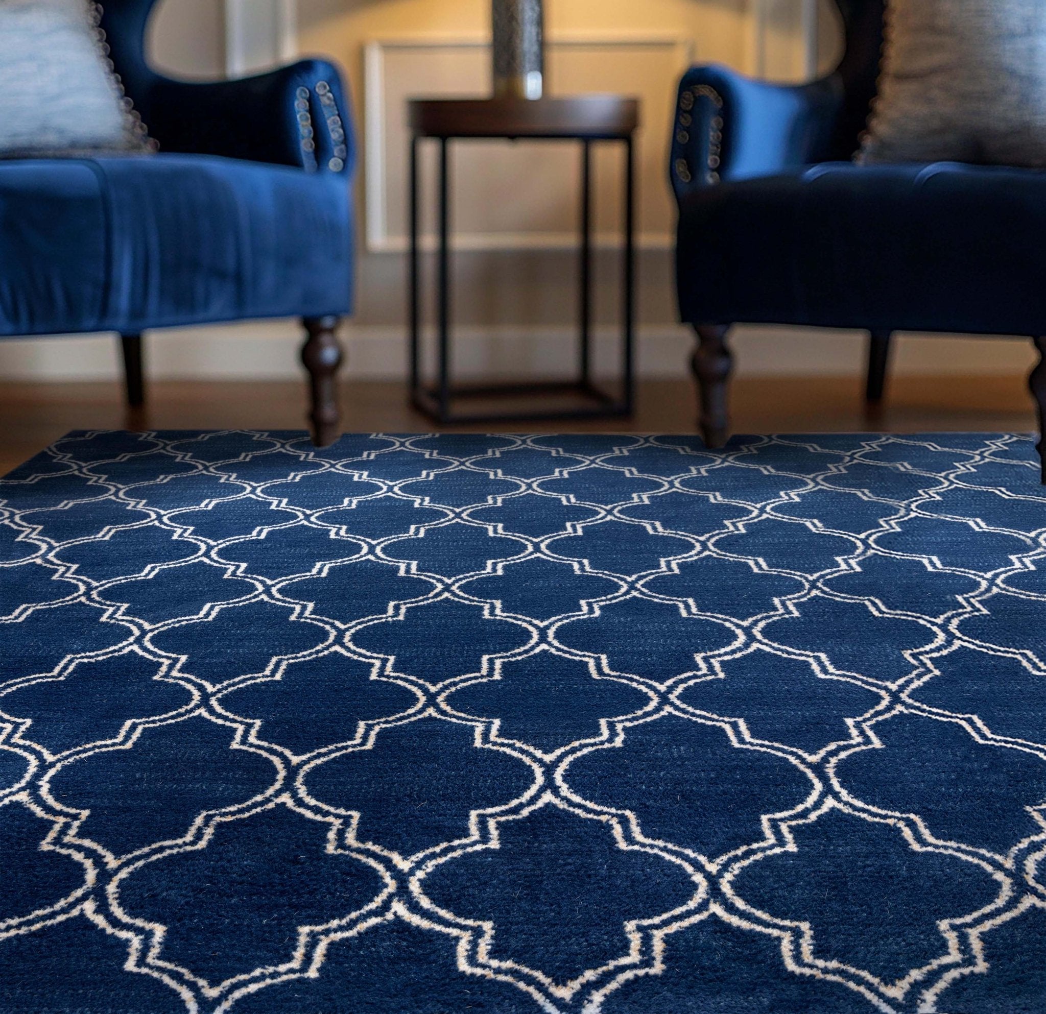 Nantucket Trellis Custom-Made Rug, Made to Order, High-Quality, Elegant Blue Design Area Rug、mySite、gigharbornorthrealestate