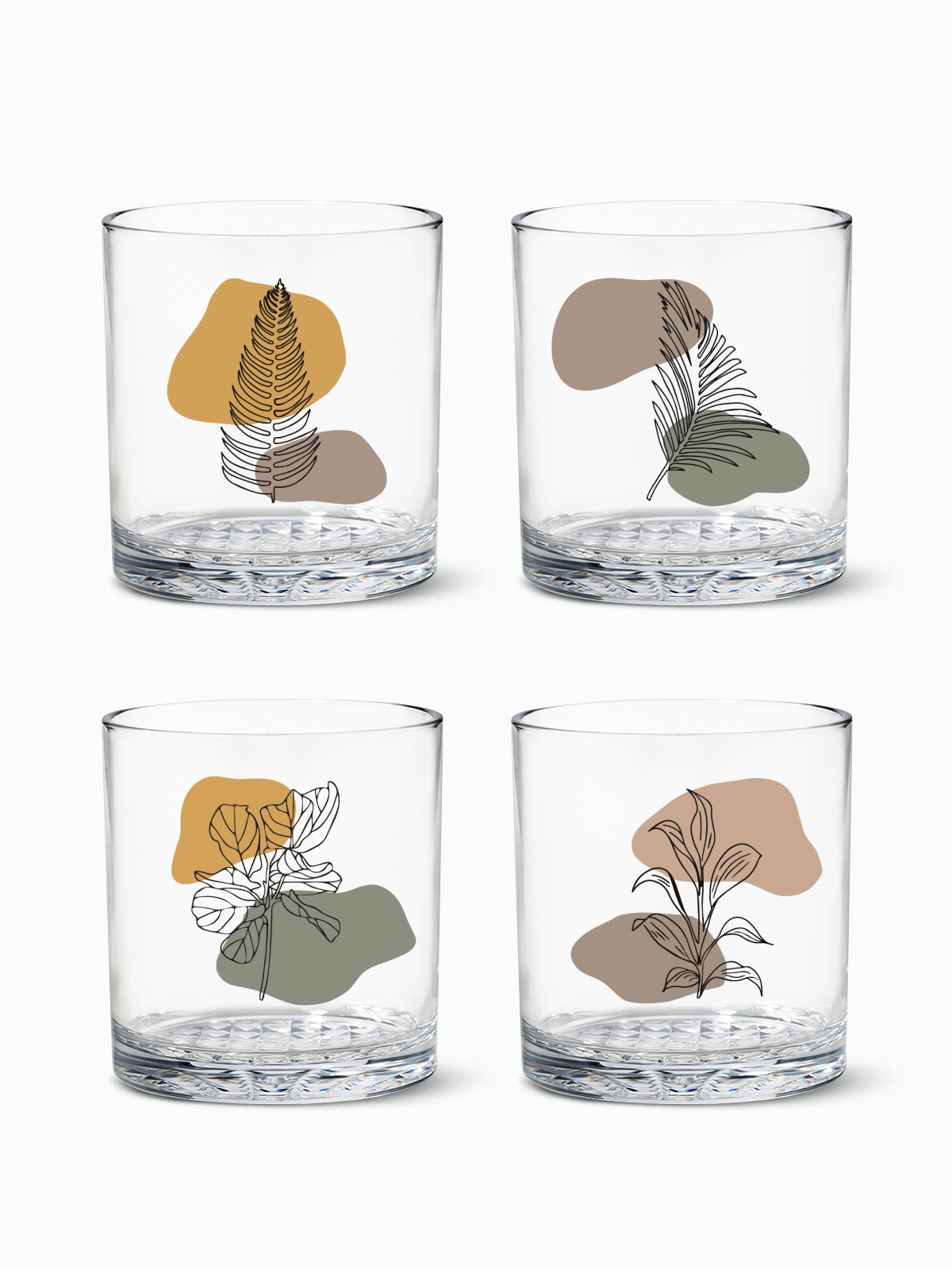 Botanical Linework - RESERVE 12oz Old Fashioned Tritan Copolyester Glass、mySite、camillekostekn