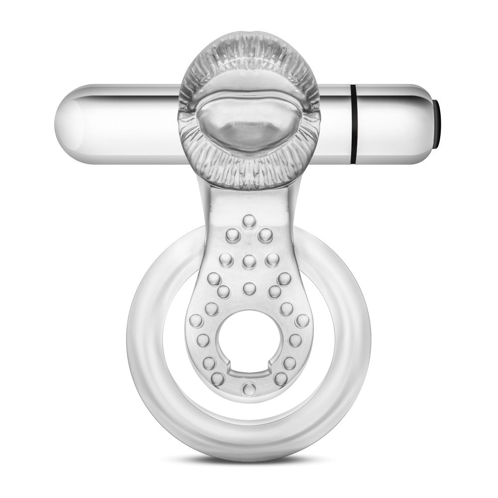 Stay Hard By Blush® | Tongue Ring: 3-In-1 Clear 10-Function Vibrating Penis Ring、mySite、bottomscart