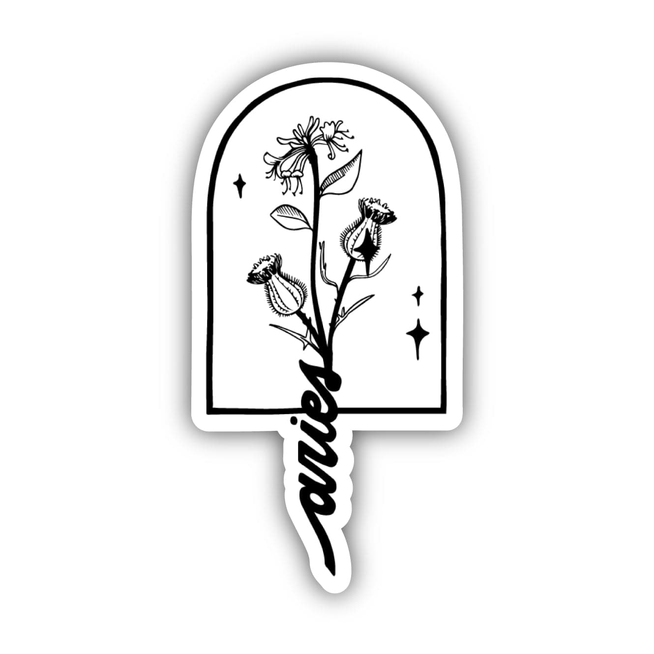  Aries Thistle & Honeysuckle Zodiac Sticker、mySite、elrpsem3k