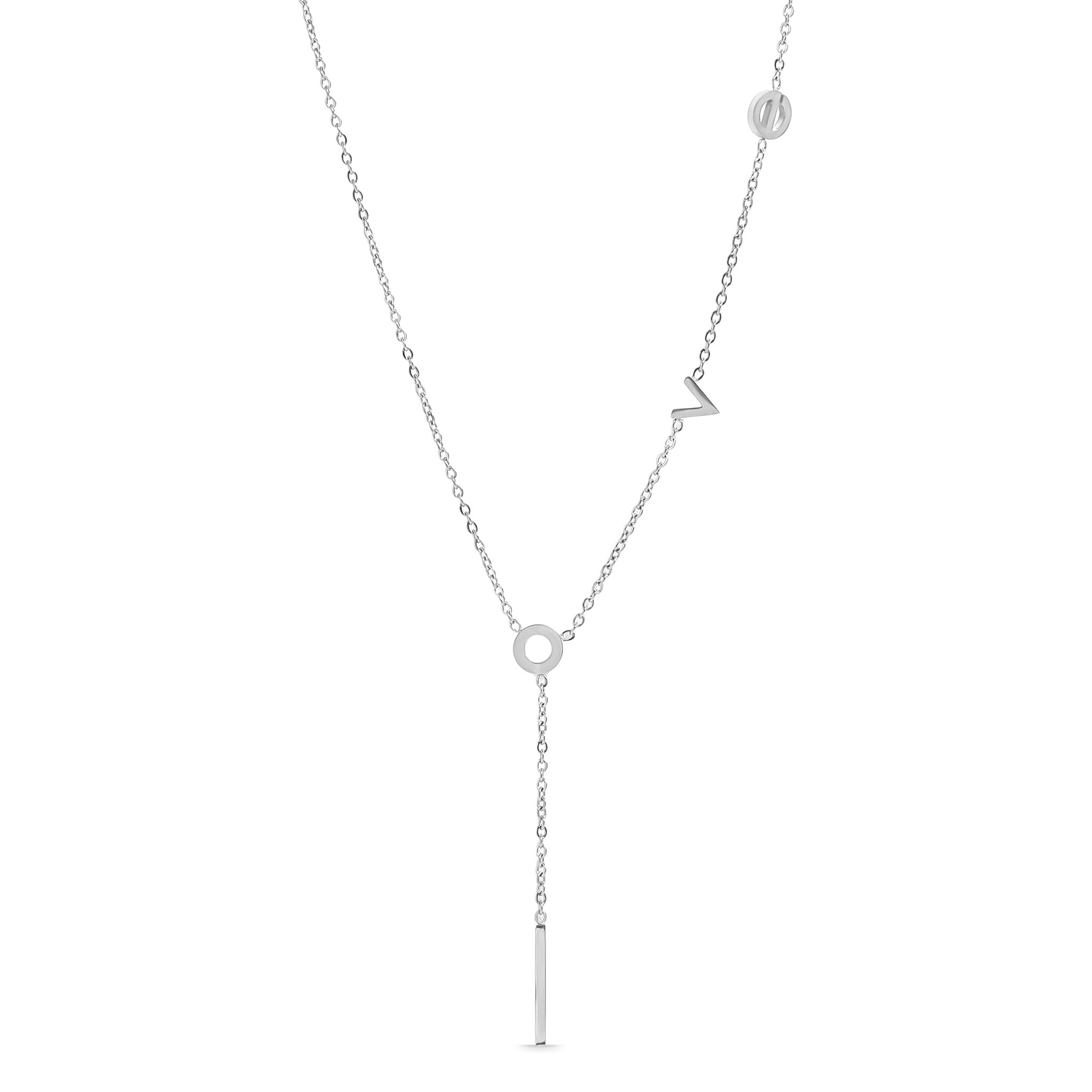 18K Gold PVD Stainless Steel LOVE Lariat Necklace / CHN0054、mySite、dreamappss