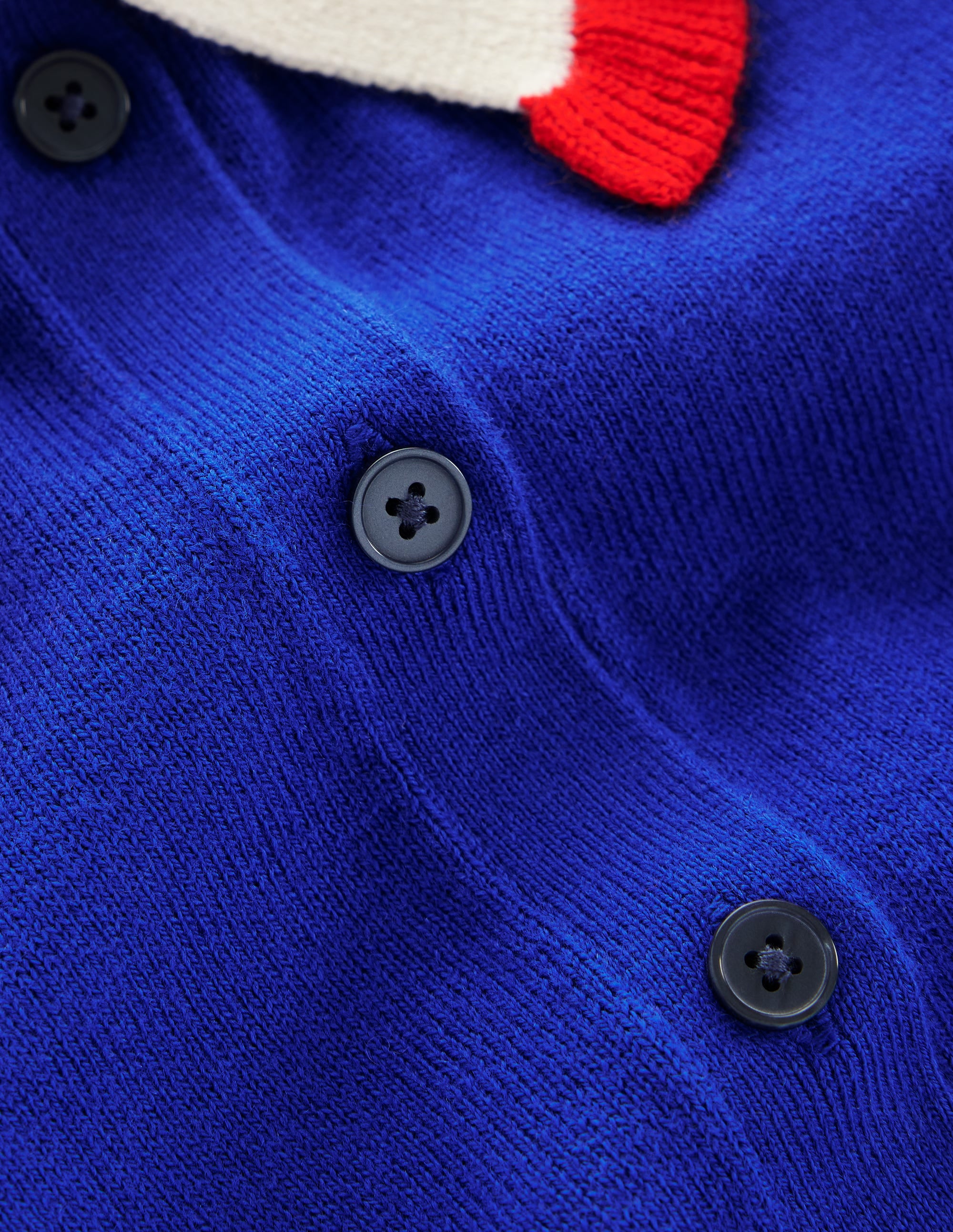  Frilled Cotton Blend Cardigan-Bright Blue、mySite、ashleygrahame