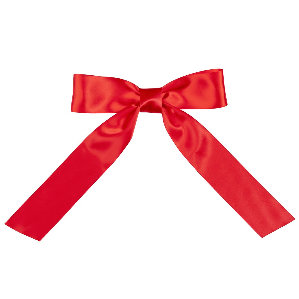 3 to 4 Ft. Red Satin Bow with Tails、mySite、g9winljtr