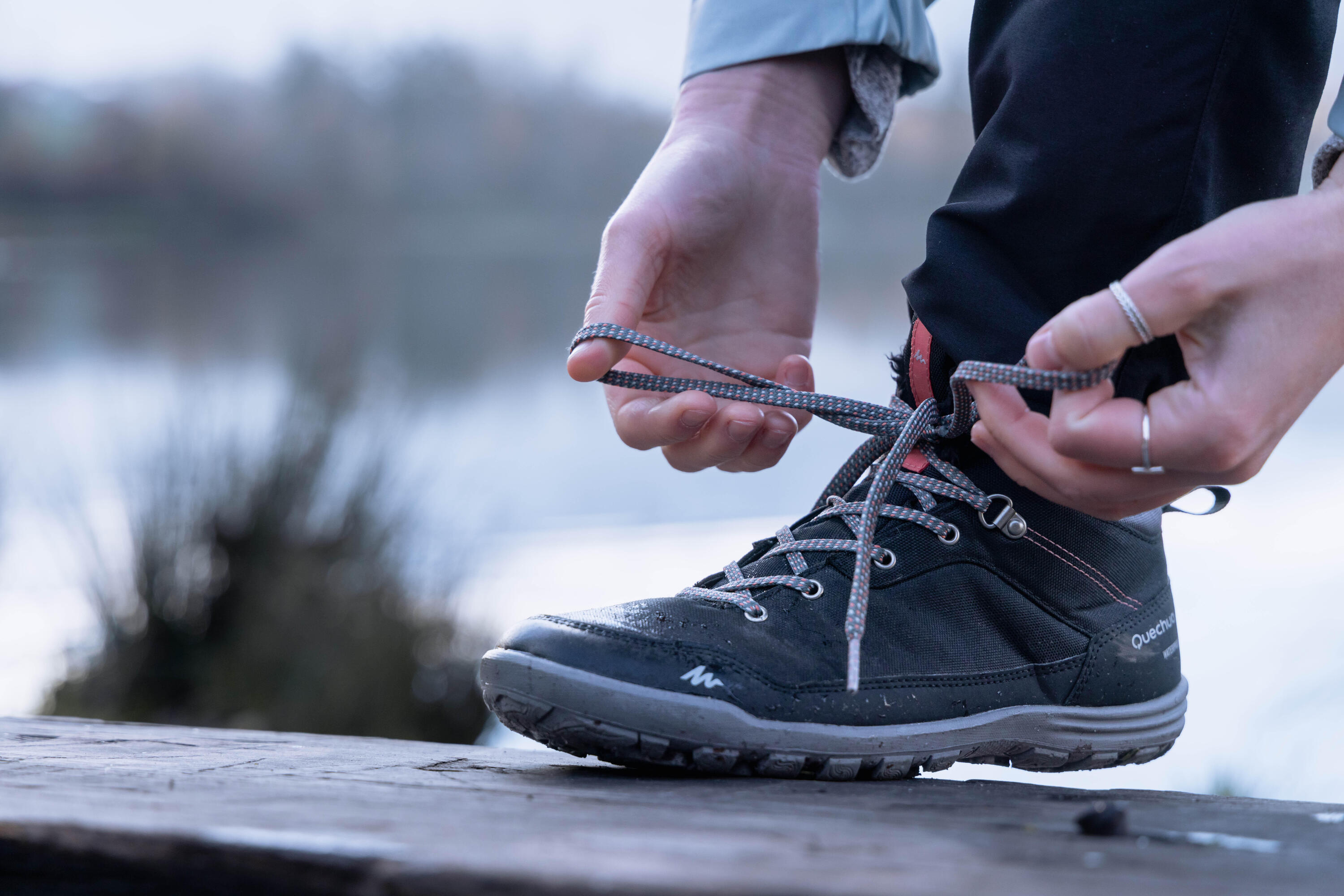 Quechua Women's SH100 MID Warm and Waterproof Hiking Boots、mySite、neckold