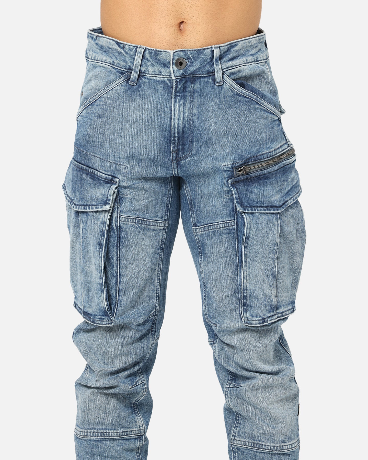 G-Star Rovic Zip 3D Tapered Denim Jeans Faded Blue、mySite、zt4zffjzw