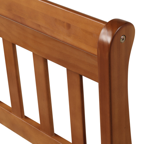 Wood Platform Bed Twin Bed Frame Mattress Foundation Sleigh Bed with Headboard/Footboard/Wood Slat Support、、casual