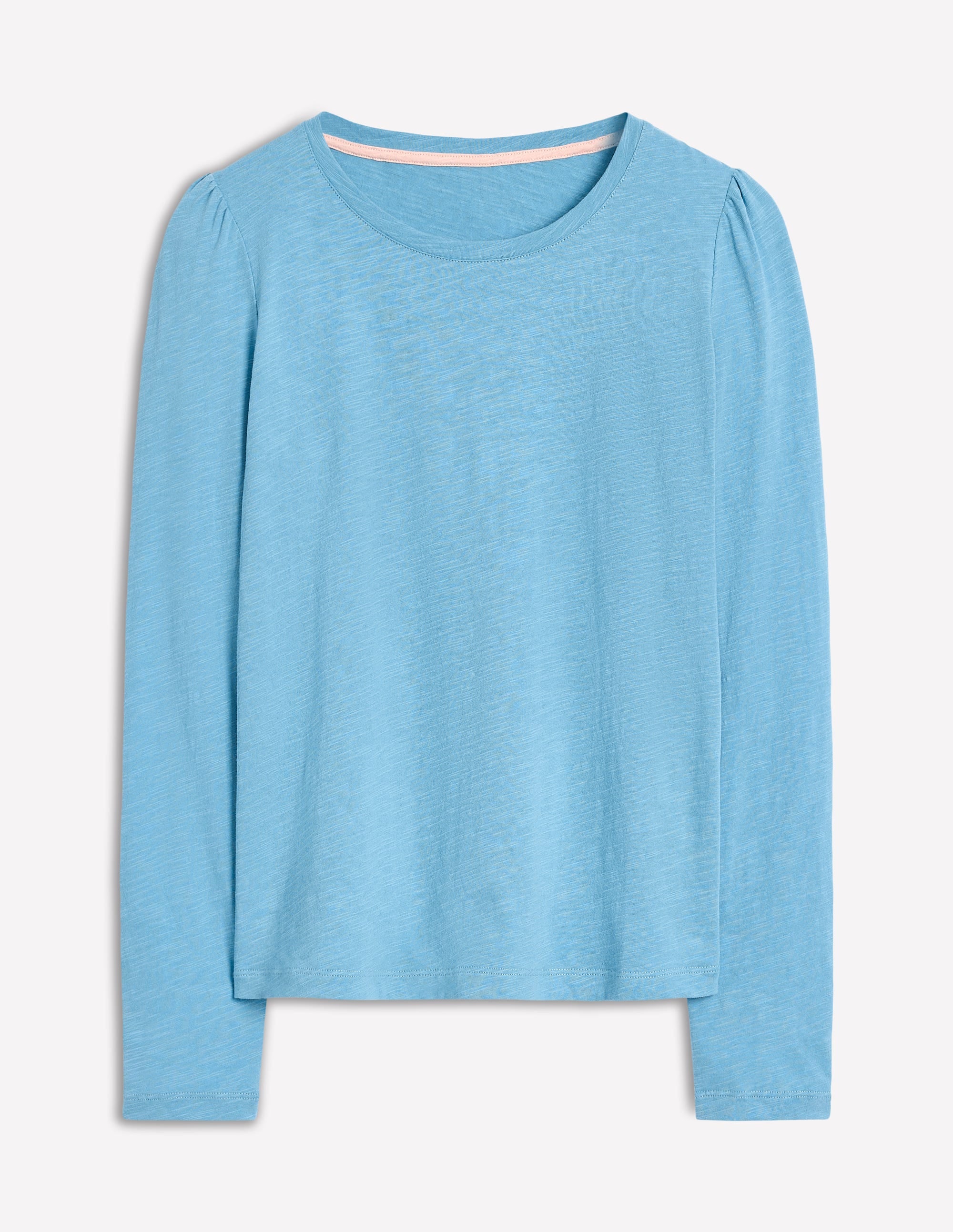  Cotton Crew Long Sleeve Top-Duck Egg Blue、mySite、ashleygrahame