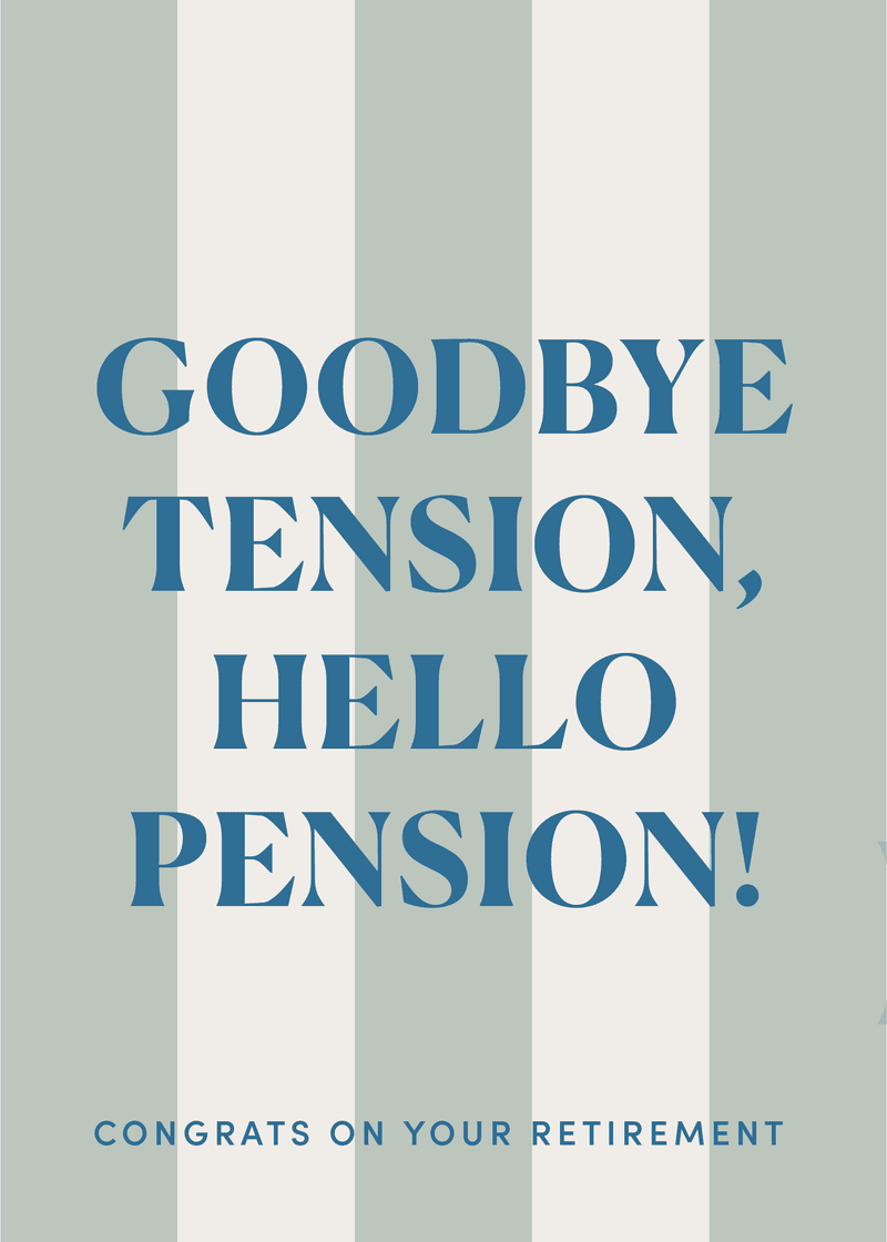 Hello Pension Greeting Card、mySite、solidvoid