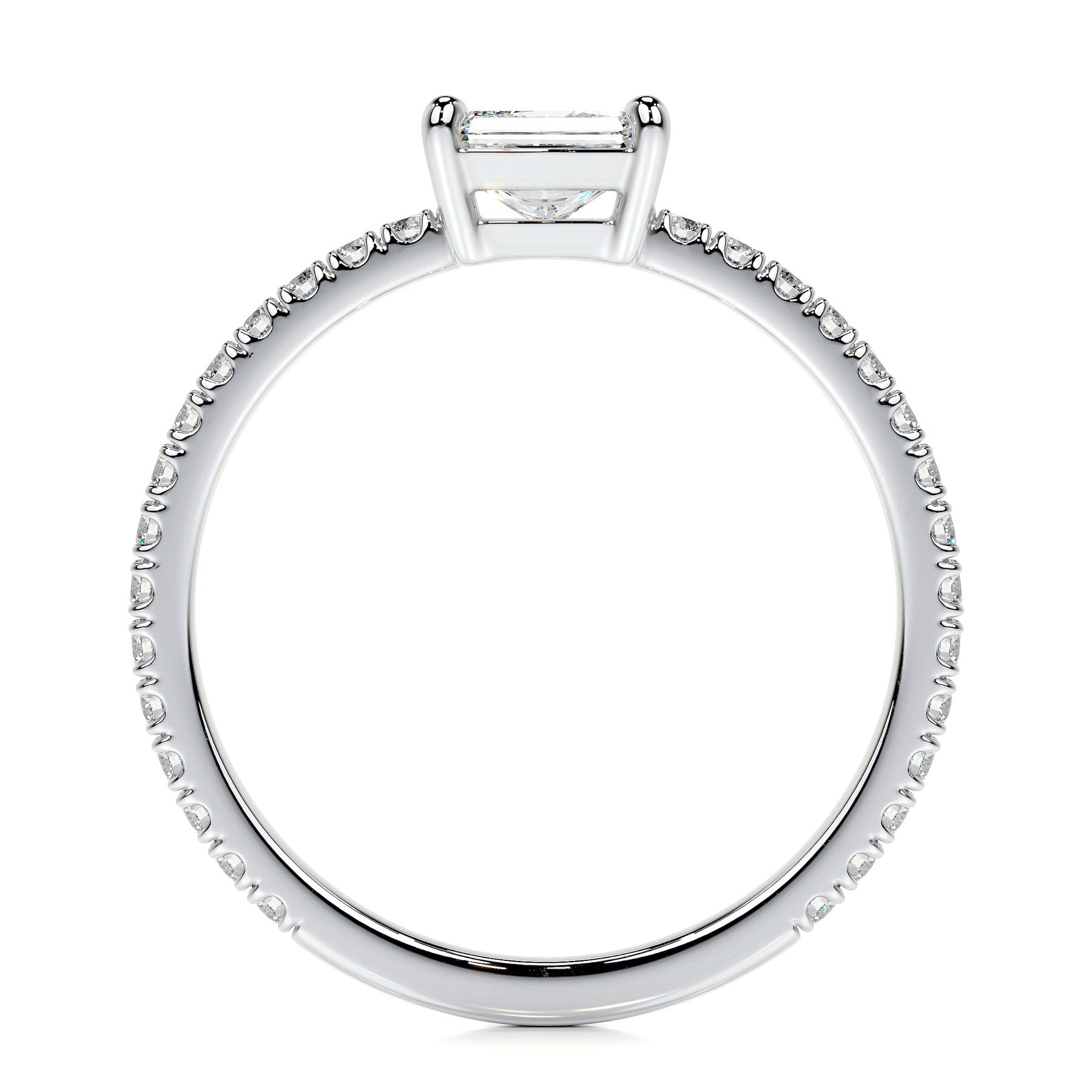 Chloe Radiant Lab Grown Stacking Ring (0.75 Carat) - 14K White Gold、mySite、hinf8tx79
