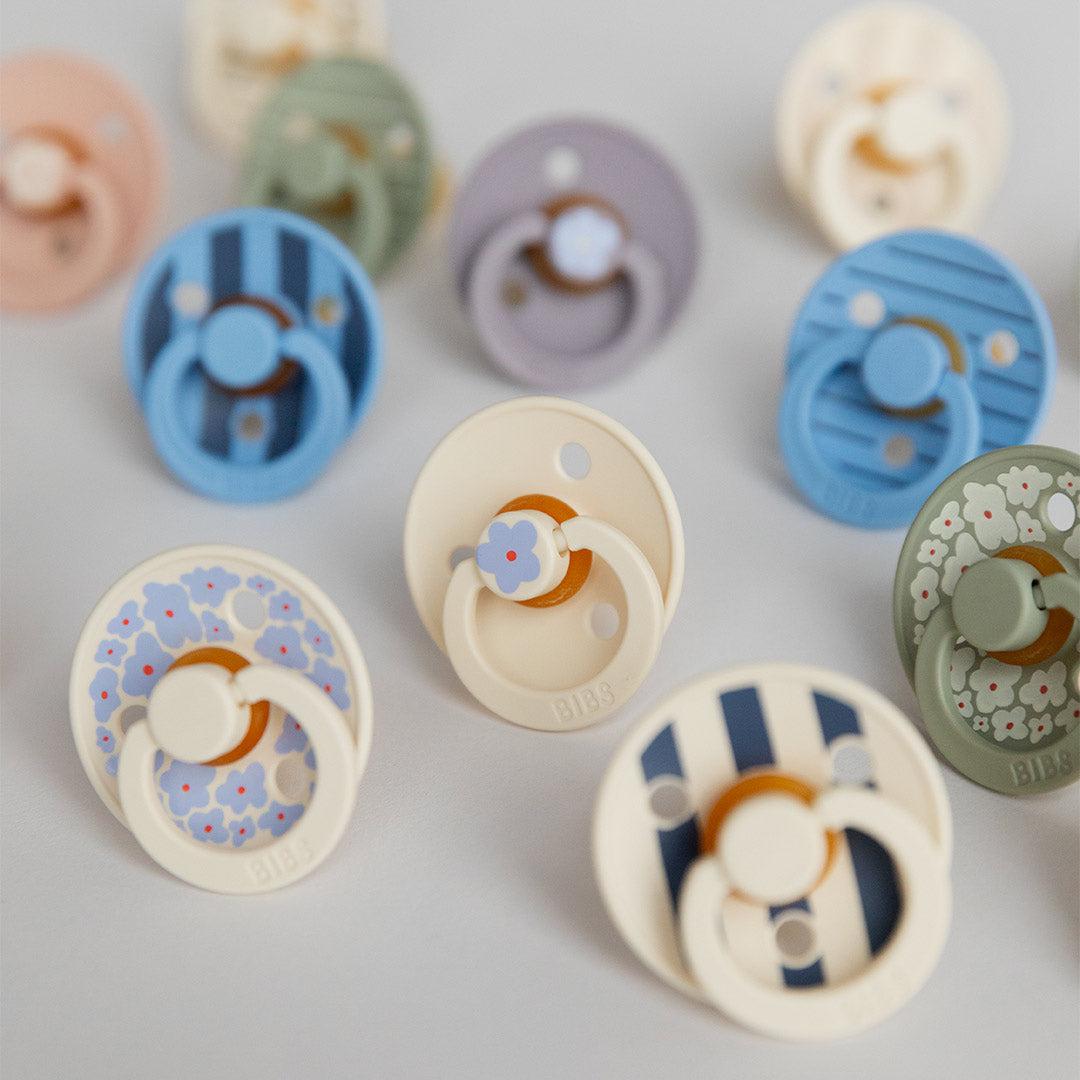  BIBS Studio Latex Pacifier - 2 Pack - Fossil Grey Mix - Jasmine、mySite、merchandisen