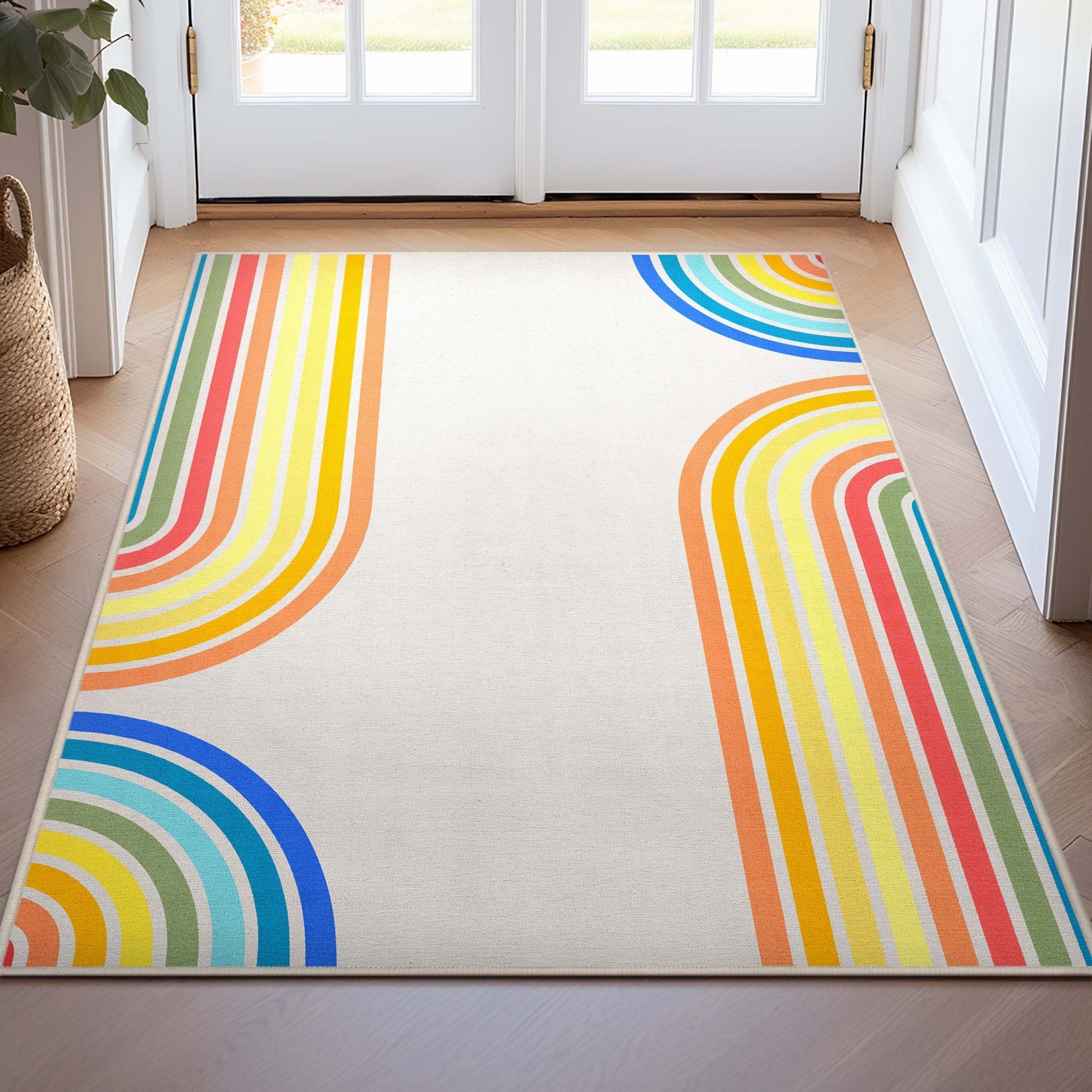 Apollo Geometric Modern Shapes Multi Color Rug for Living Room, Bedroom, Kitchen & Office、mySite、gigharbornorthrealestate