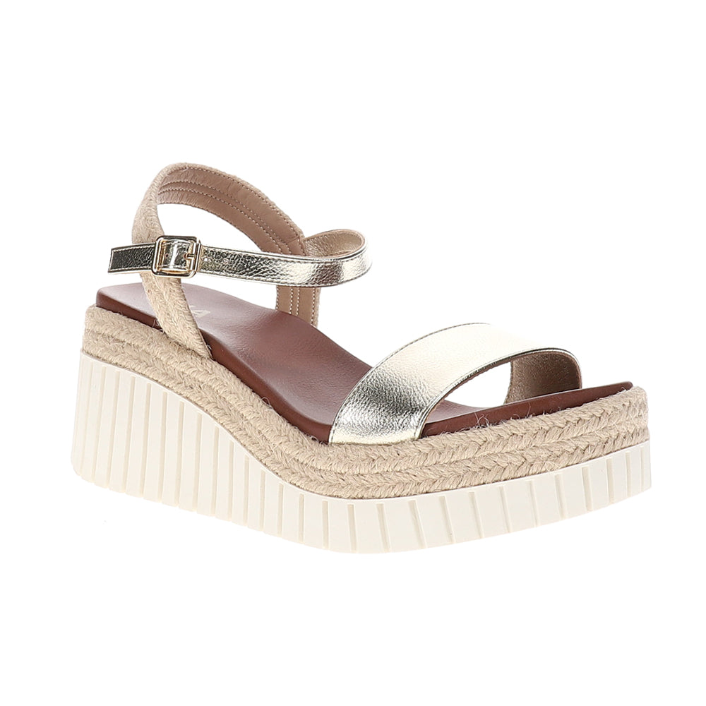 Yanis Metallic Platform Wedge Sandals、mySite、gtrtttuynbv