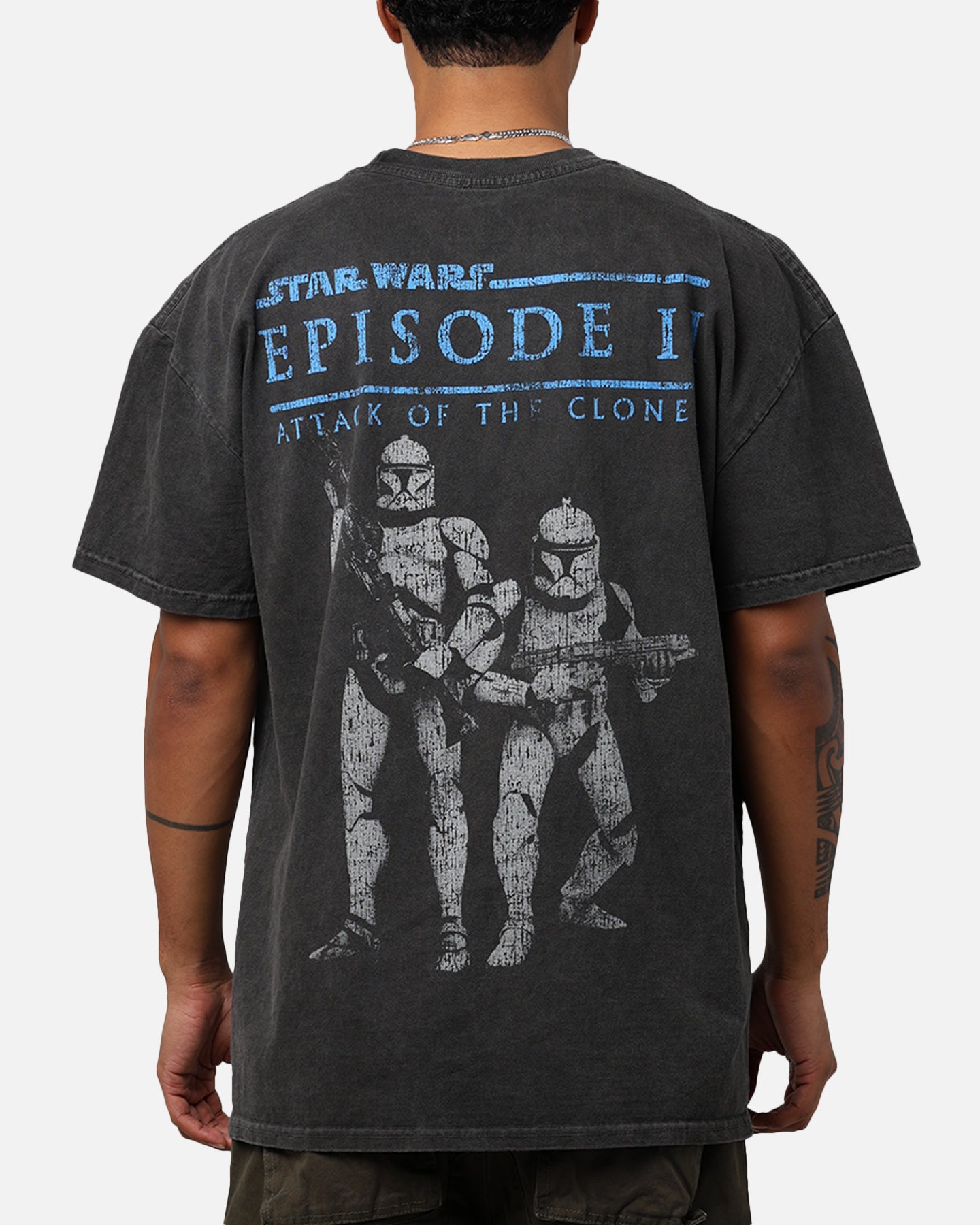Star Wars Episode II '02 Heavyweight Vintage T-Shirt Black Wash、mySite、zt4zffjzw