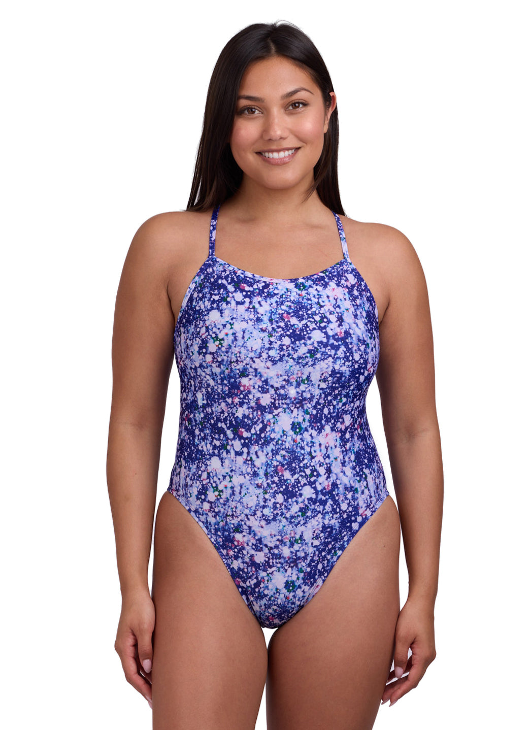 JOLYN Women's Perry Paintsplash One Piece Swimsuit、mySite、noshort