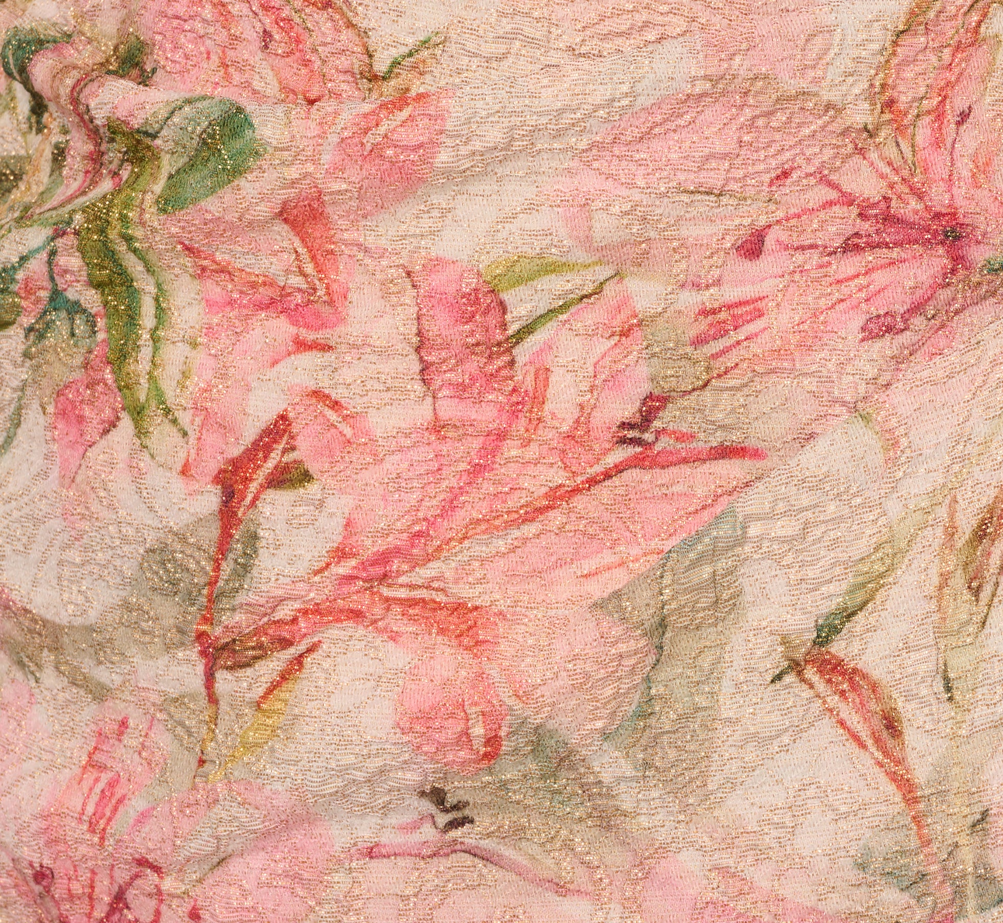 Sleeveless Metallic Floral Matelasse Gown In Coral Multi、mySite、solidvoid