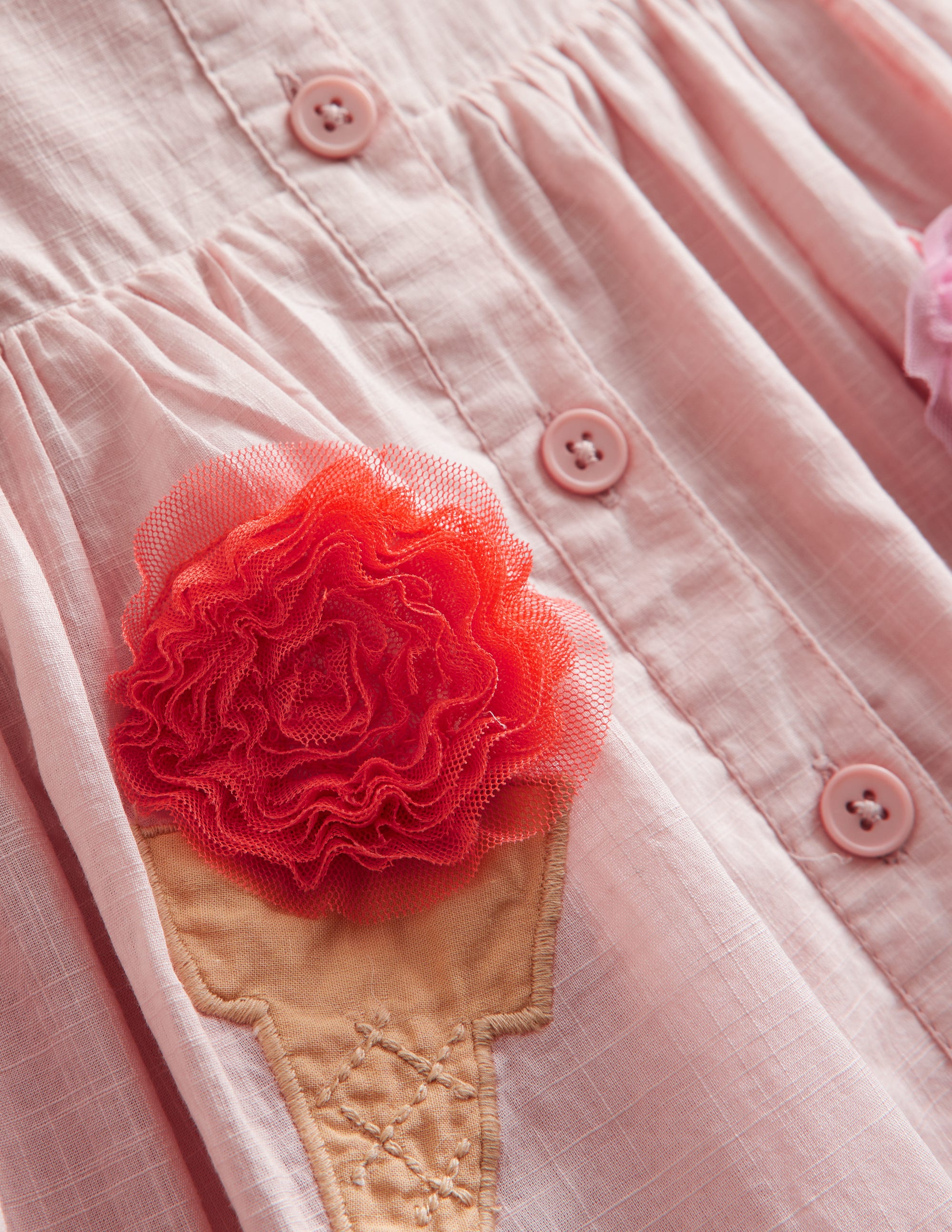  Button Through Logo Dress-Ballet Pink Ice Creams、mySite、ashleygrahame