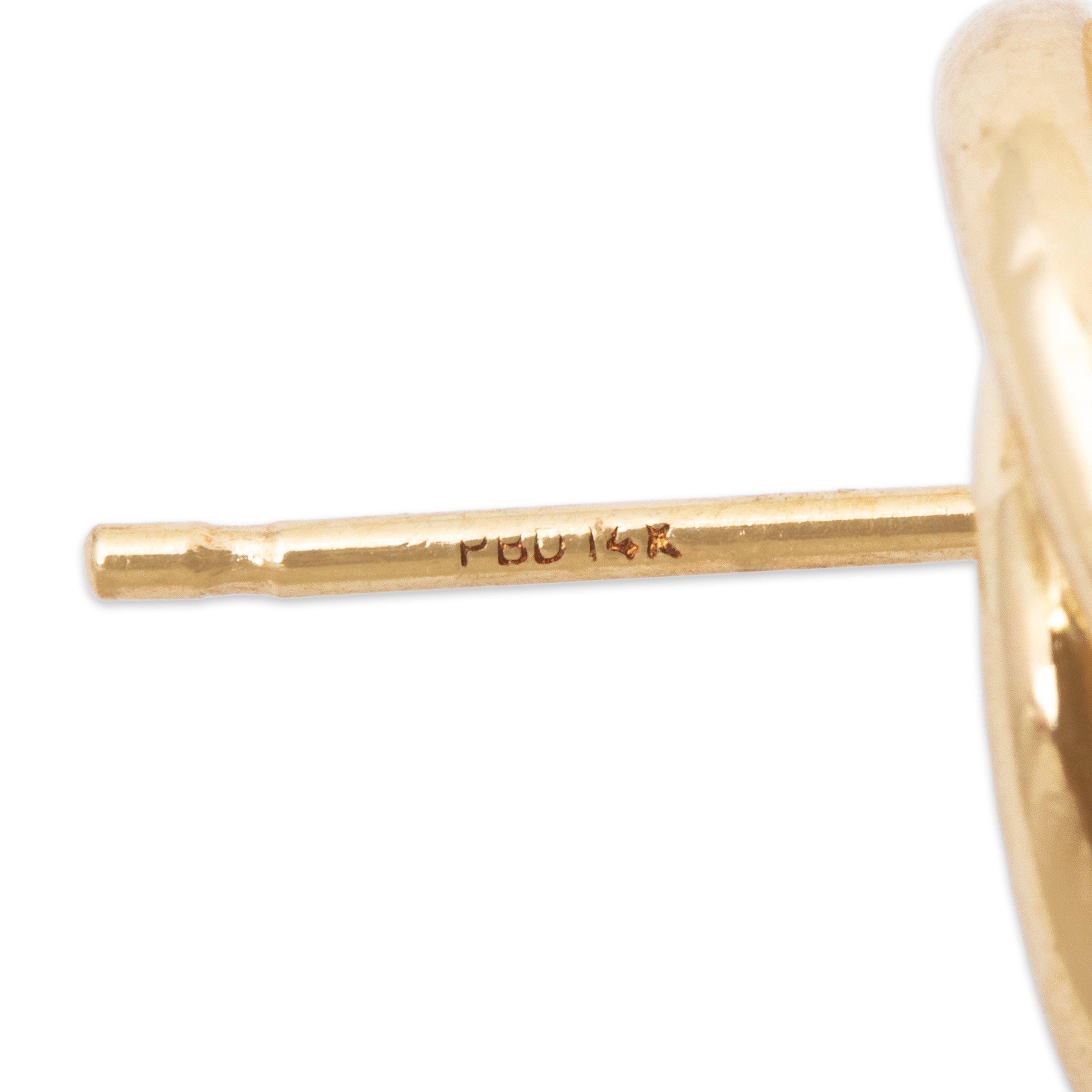 Vintage 14k Yellow Gold 3.4cttw Amethyst Round Swirling Knots Stud Earrings、mySite、hinf8tx79