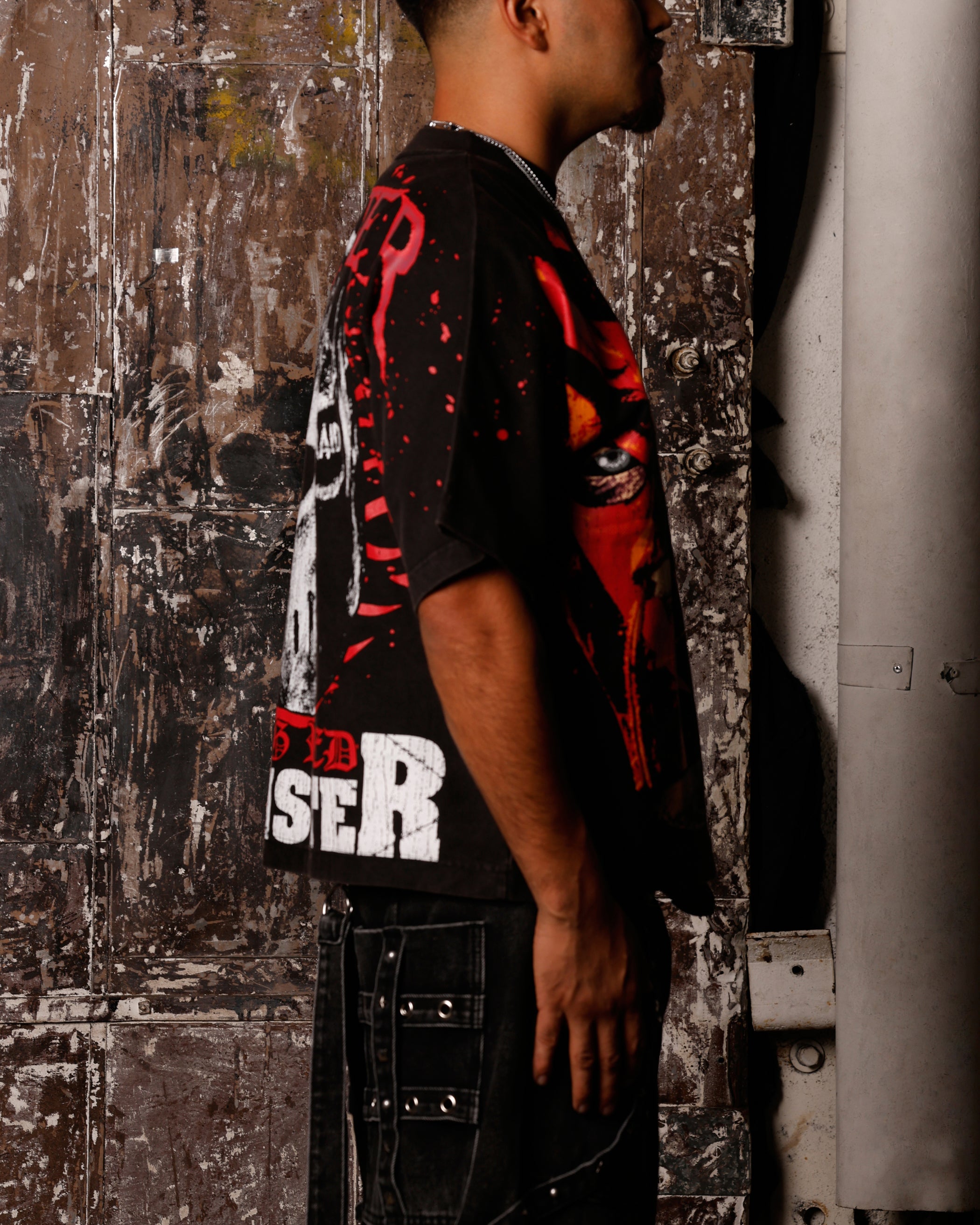 Loiter X WWE Kane Vintage T-Shirt Vintage Black、mySite、zt4zffjzw