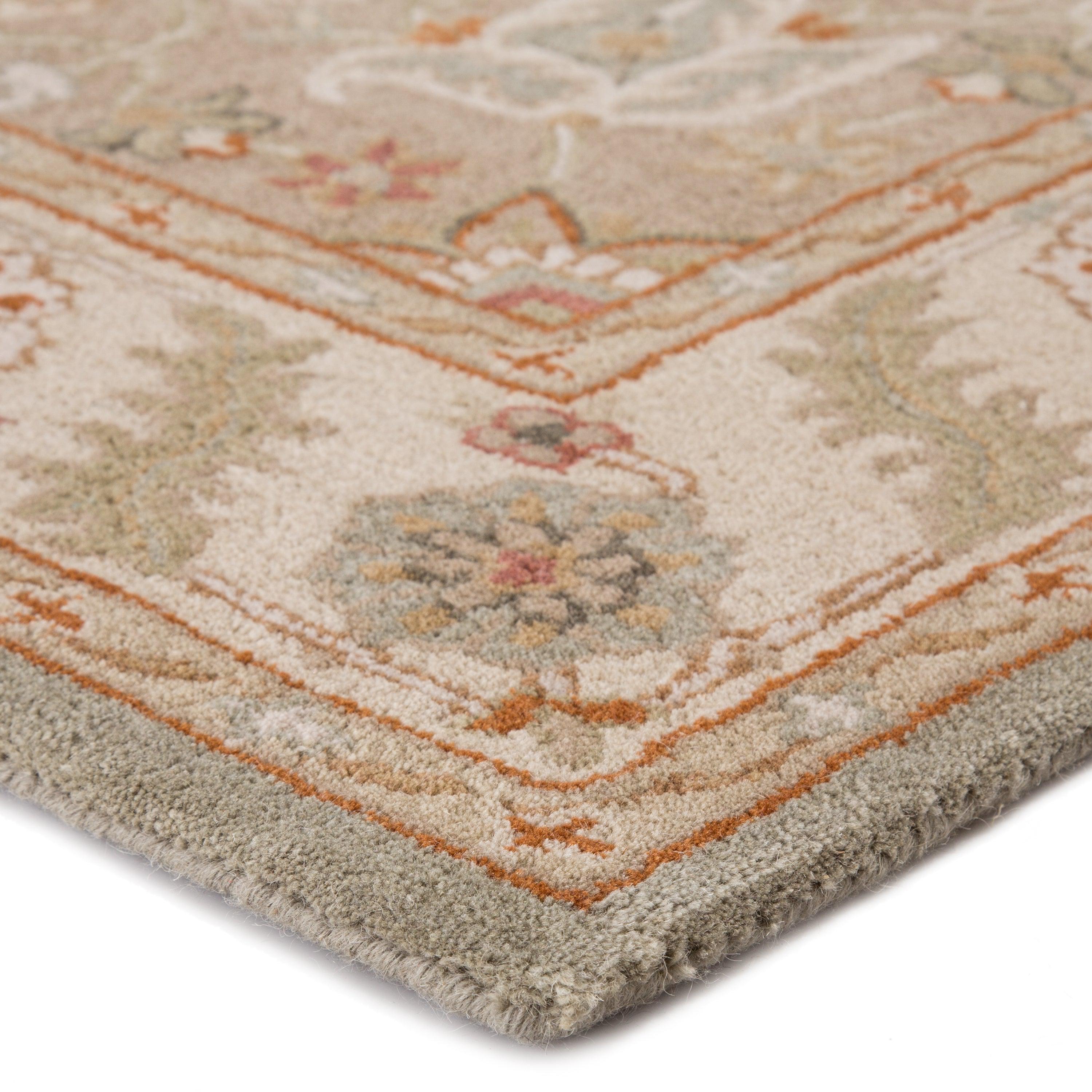 Orleans Handmade Medallion Beige Blue Area Rug、mySite、gigharbornorthrealestate