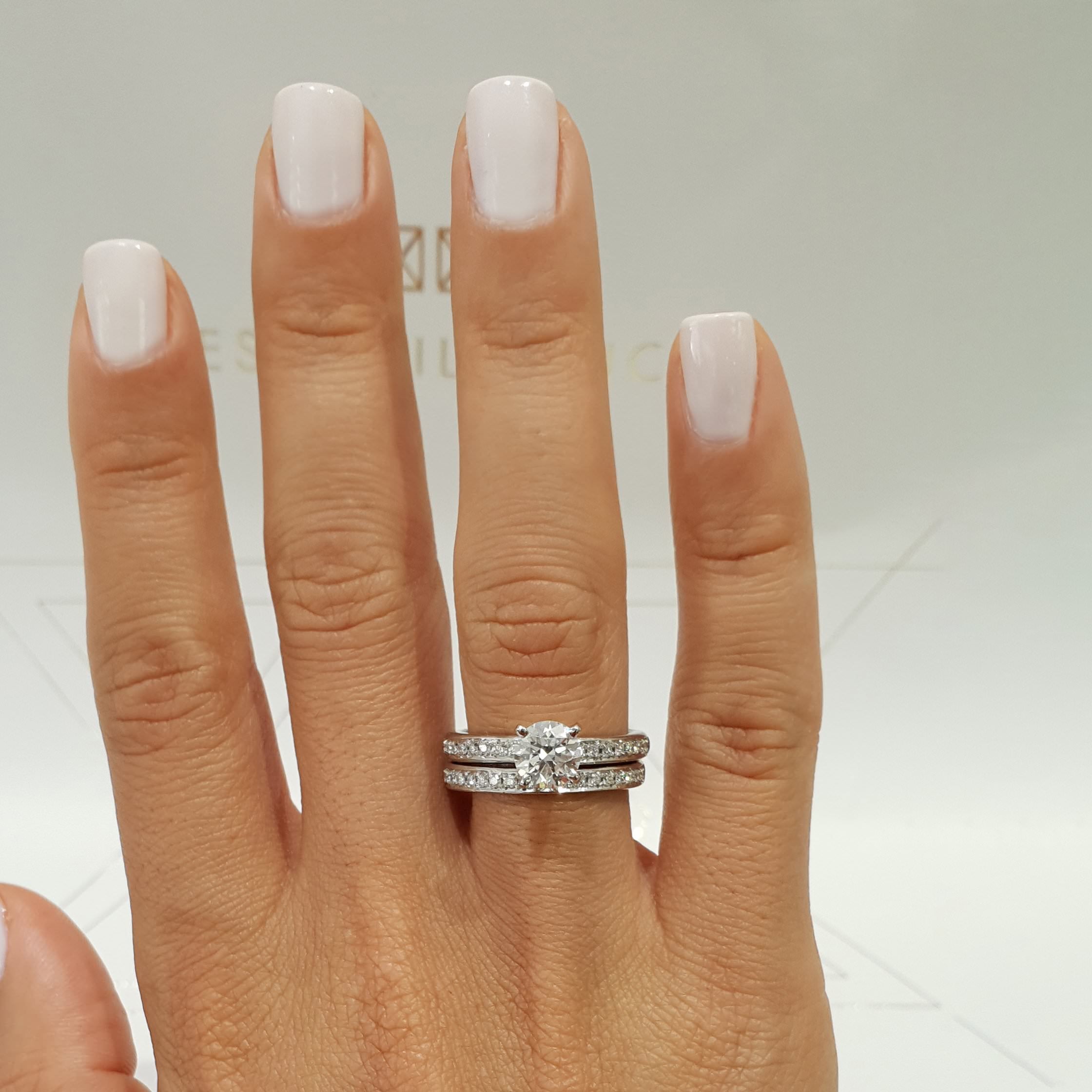 Giselle Lab Grown Diamond Bridal Set -18K White Gold、mySite、hinf8tx79