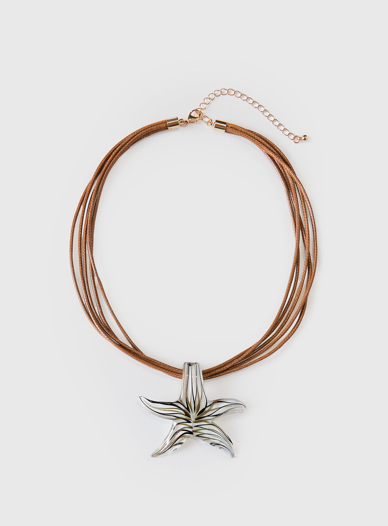 Fire Sign Glass Look Star Pendant Necklace Multi、mySite、solidvoid