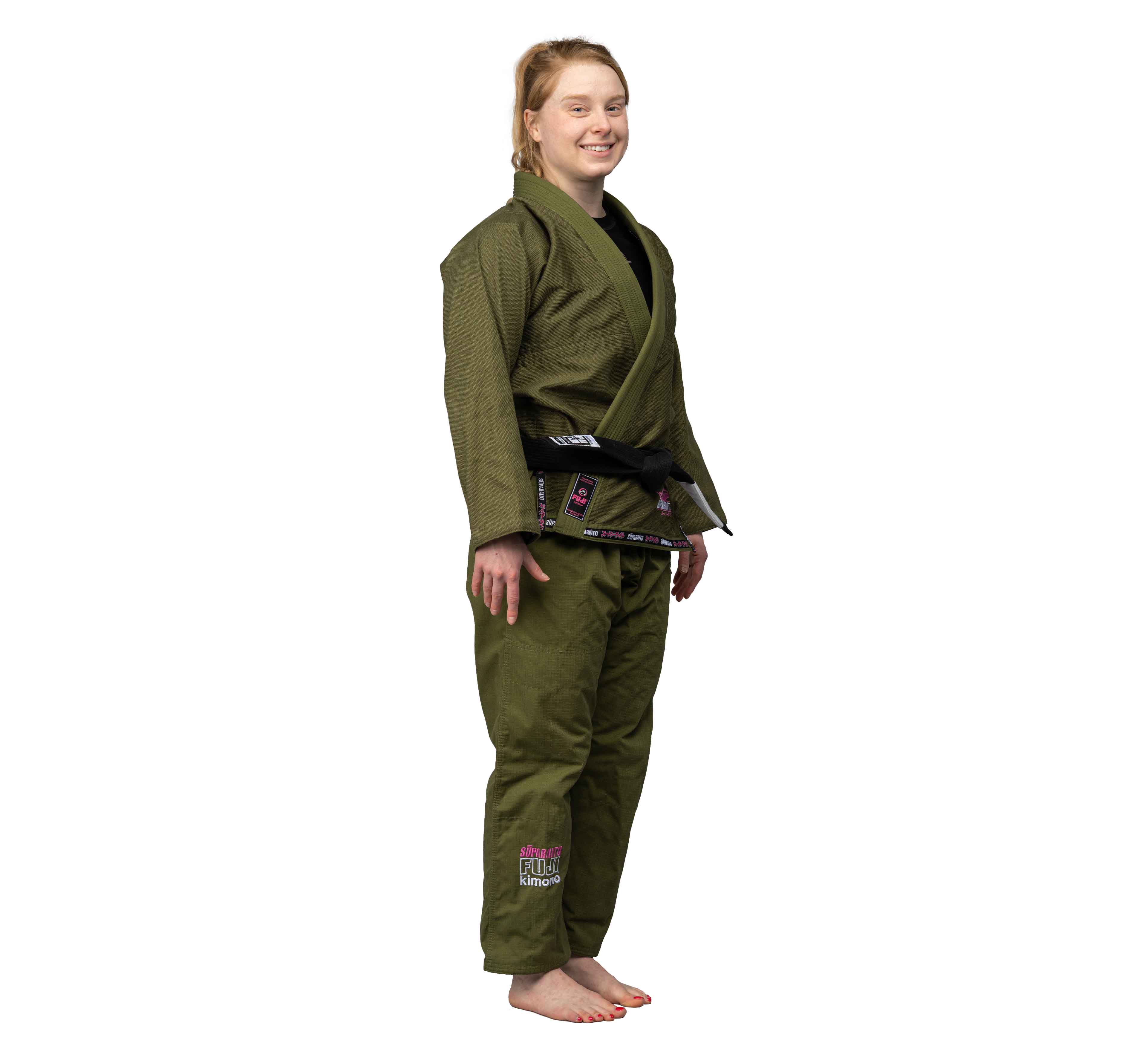 Suparaito Womens BJJ Gi Military Green and Pink、mySite、gigharbornorthrealestate