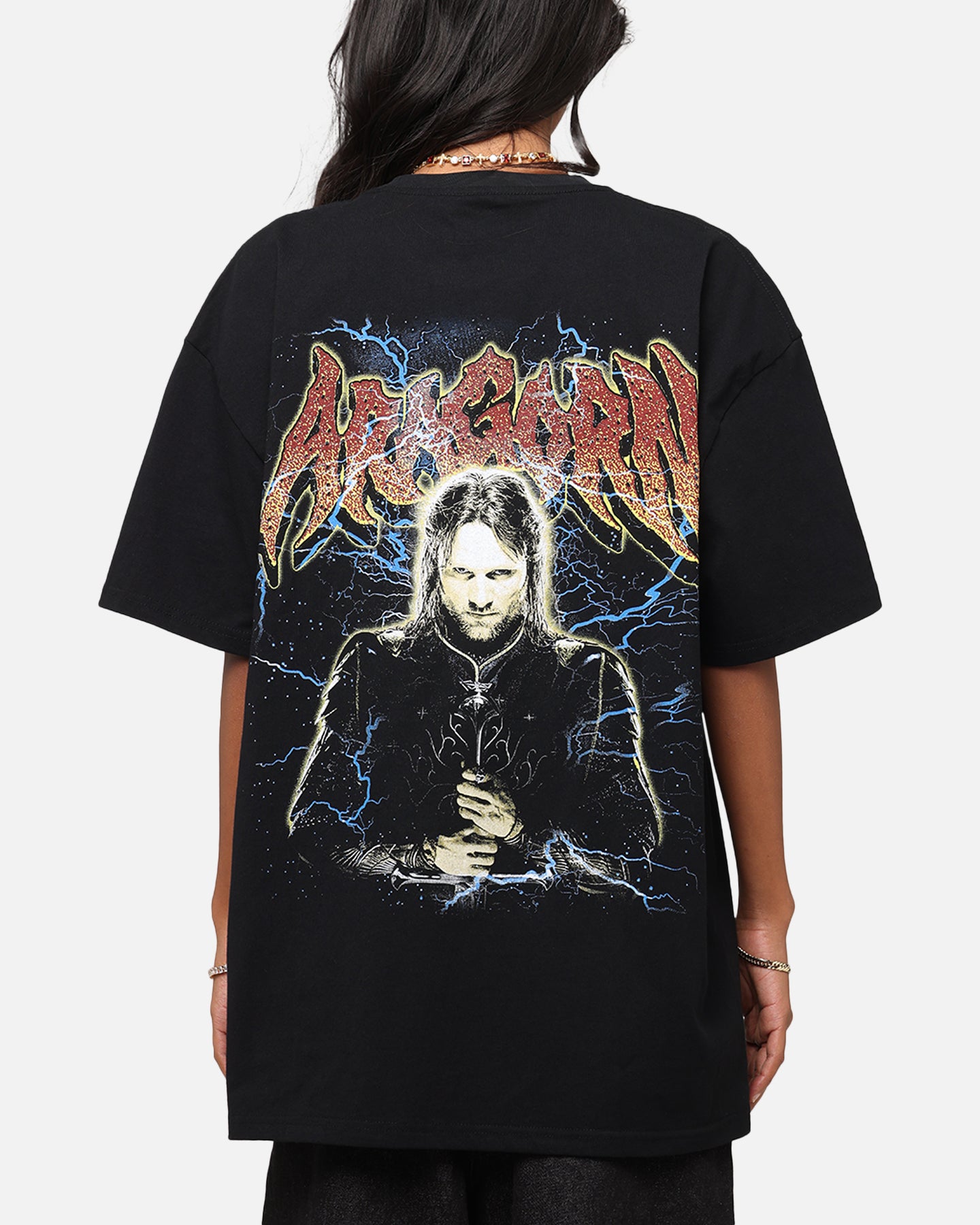 American Thrift X The Lord Of The Rings Aragorn Heavy T-Shirt Black、mySite、zt4zffjzw