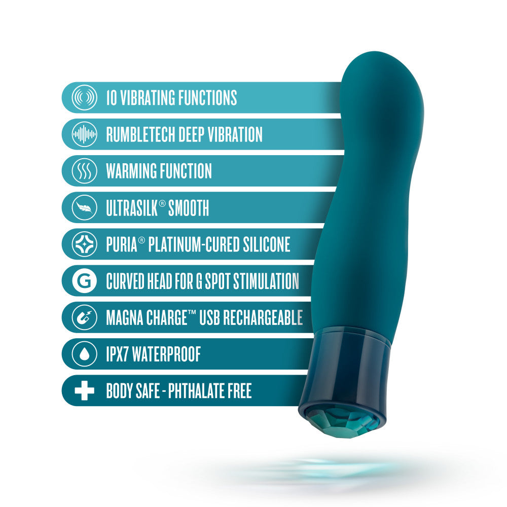 Oh My Gem By Blush® | Fierce: 5.5 Inch Warming G Spot Stimulation Vibrator in Topaz with Powerful RumboTech™ Technology、mySite、bottomscart