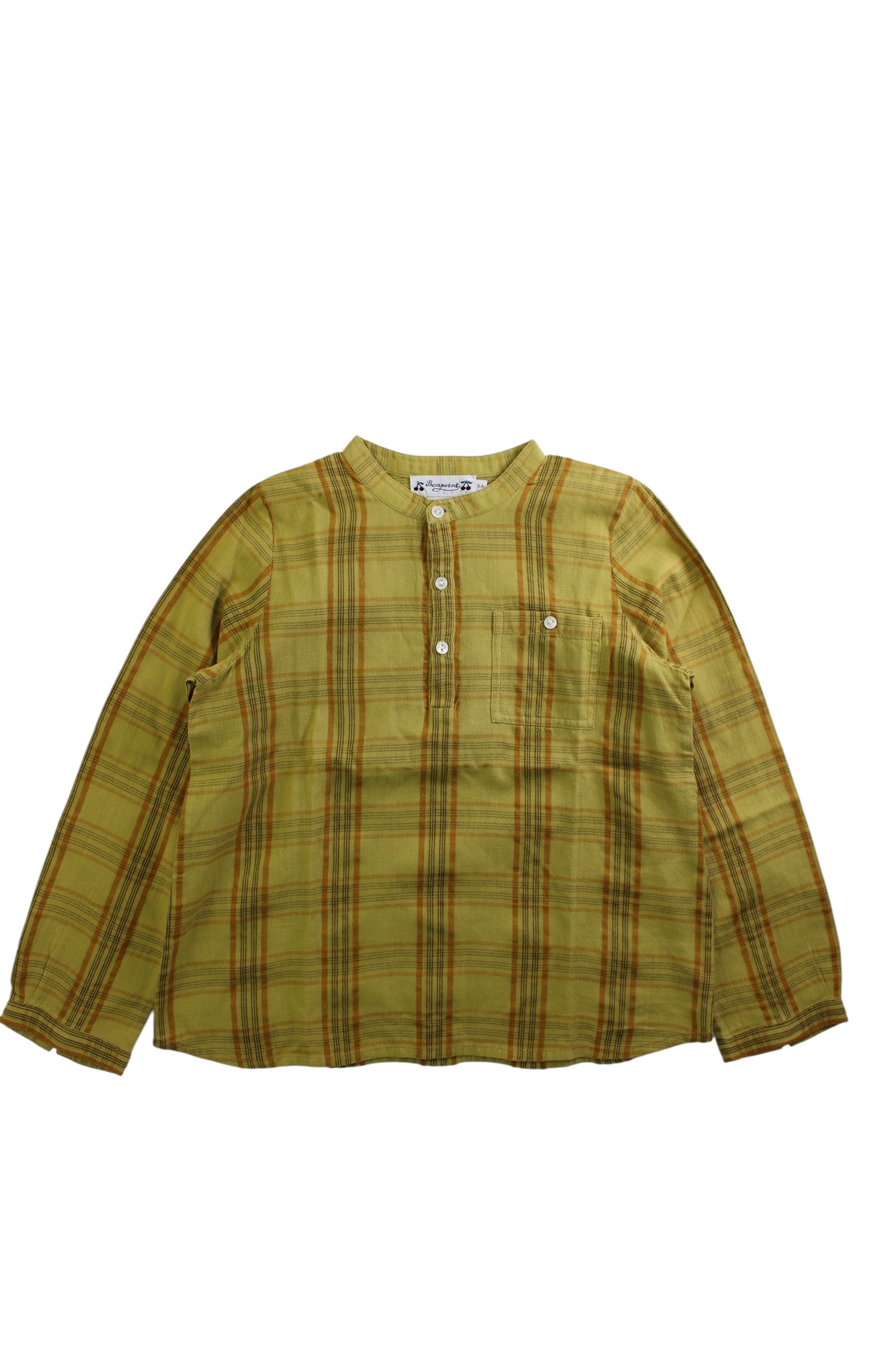 Bonpoint Button-Up Plaid Shirt - Size 6T、mySite、g9winljtr