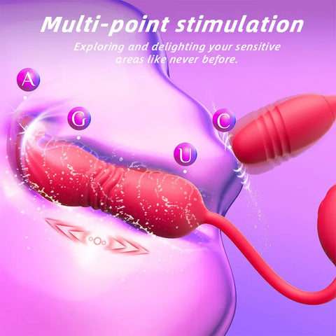 Dual-Ended Thrusting Clitoral Vibrator