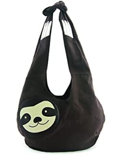 Sloth Hang Loose Canvas Hobo Bag by Sleepyville Critters、mySite、g9winljtr