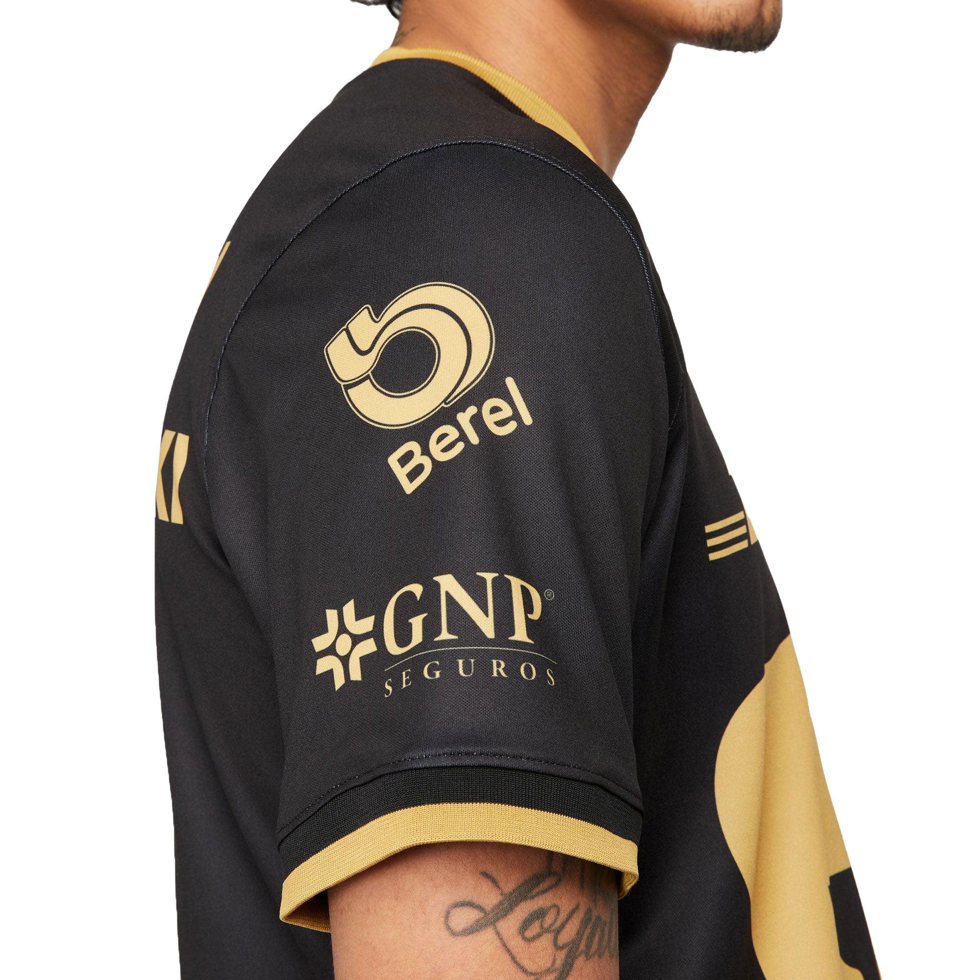 Nike Men's Pumas UNAM 2022/23 Third Jersey Black/Gold、mySite、bottomscart