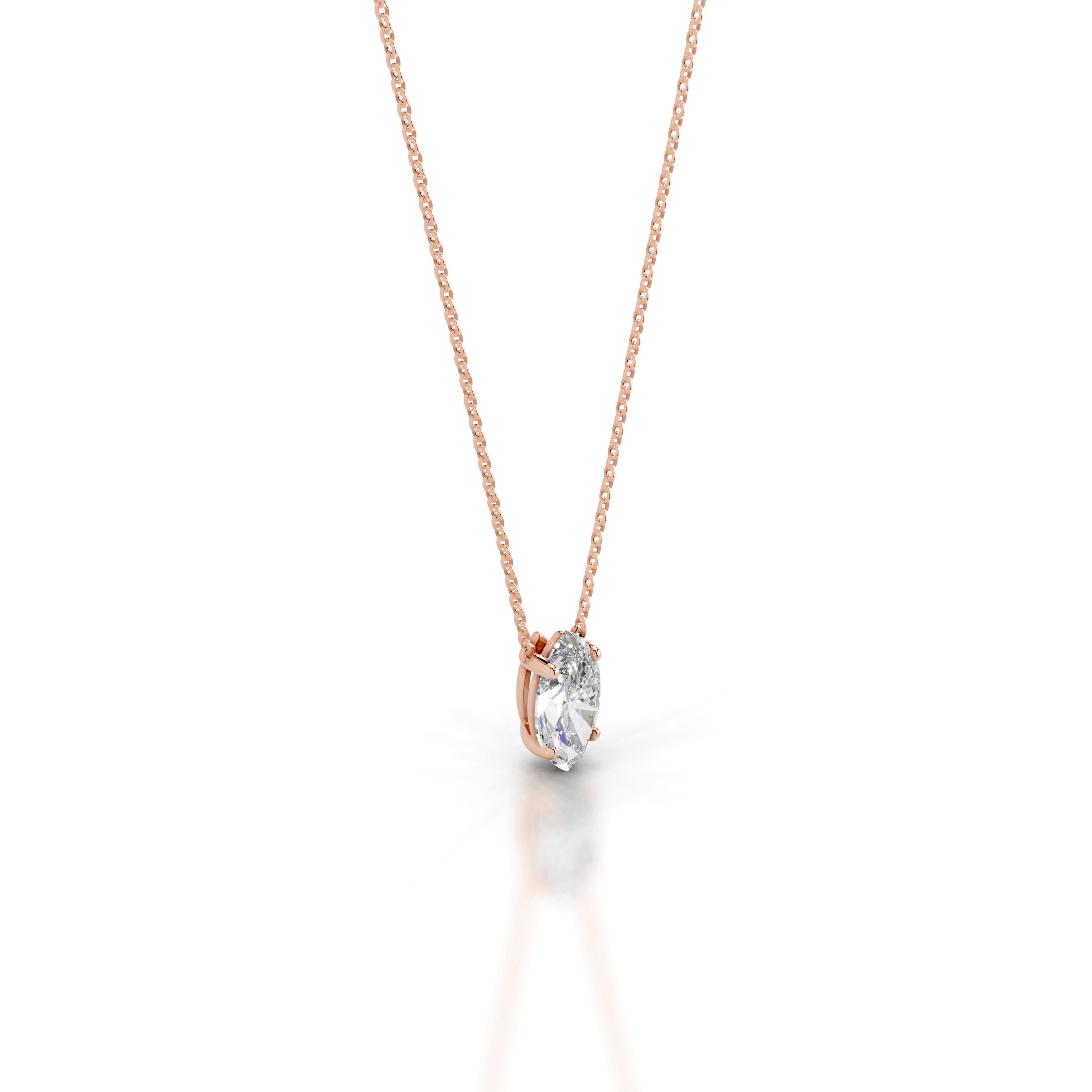 Mary Lab Grown Diamond Pendant - 14K Rose Gold、mySite、hinf8tx79