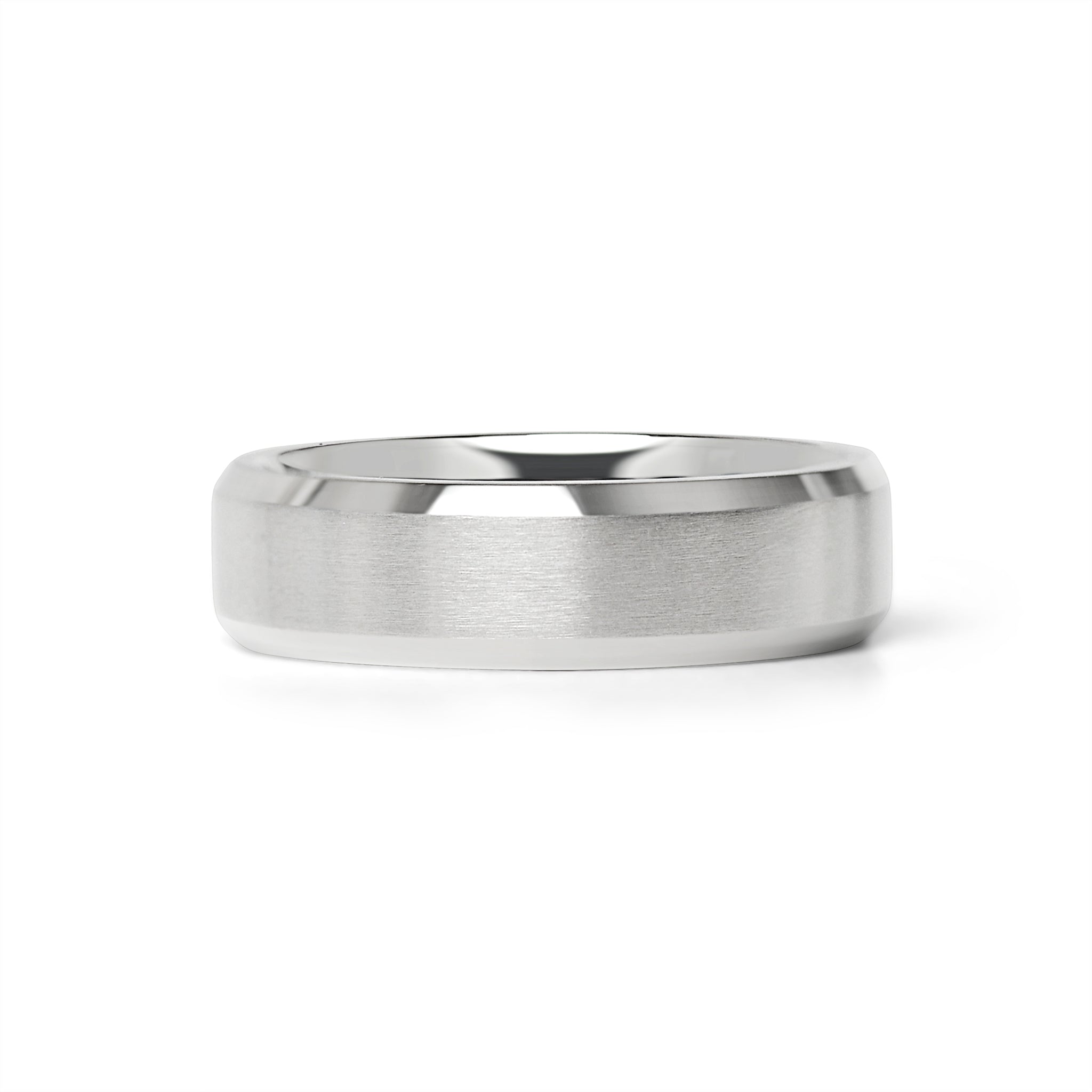 Stainless Steel Brushed Beveled Edge Blank Ring / CFR9003、mySite、dreamappss