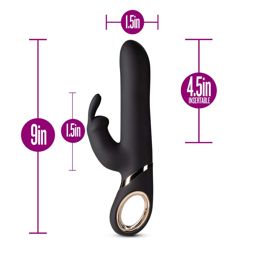 Blush Victoria G-Spot Black 9-Inch Rabbit Loop Handle Vibrator、mySite、bottomscart