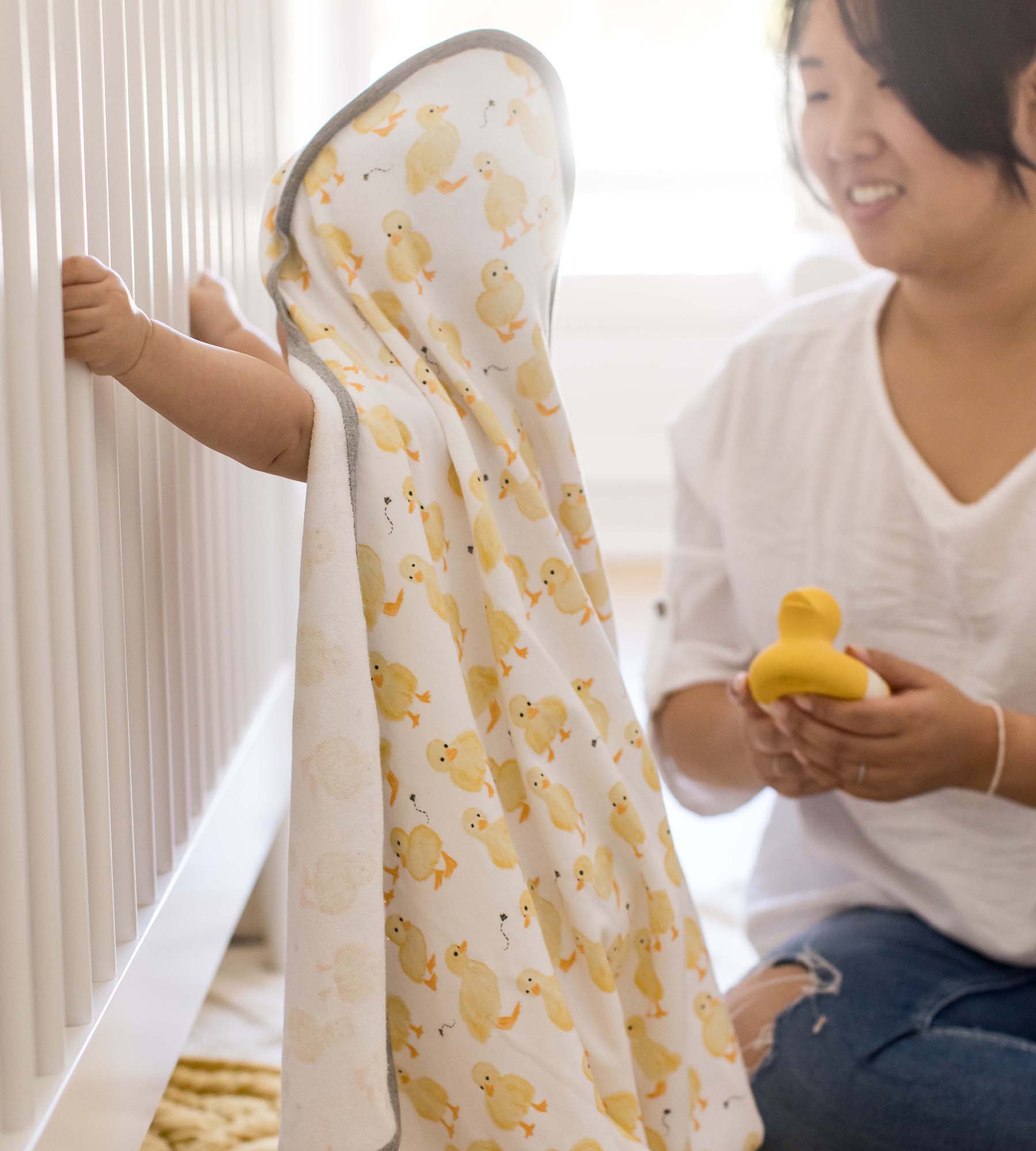 Little Ducks Organic Cotton Hooded Towels 2 Pack、mySite、g9winljtr