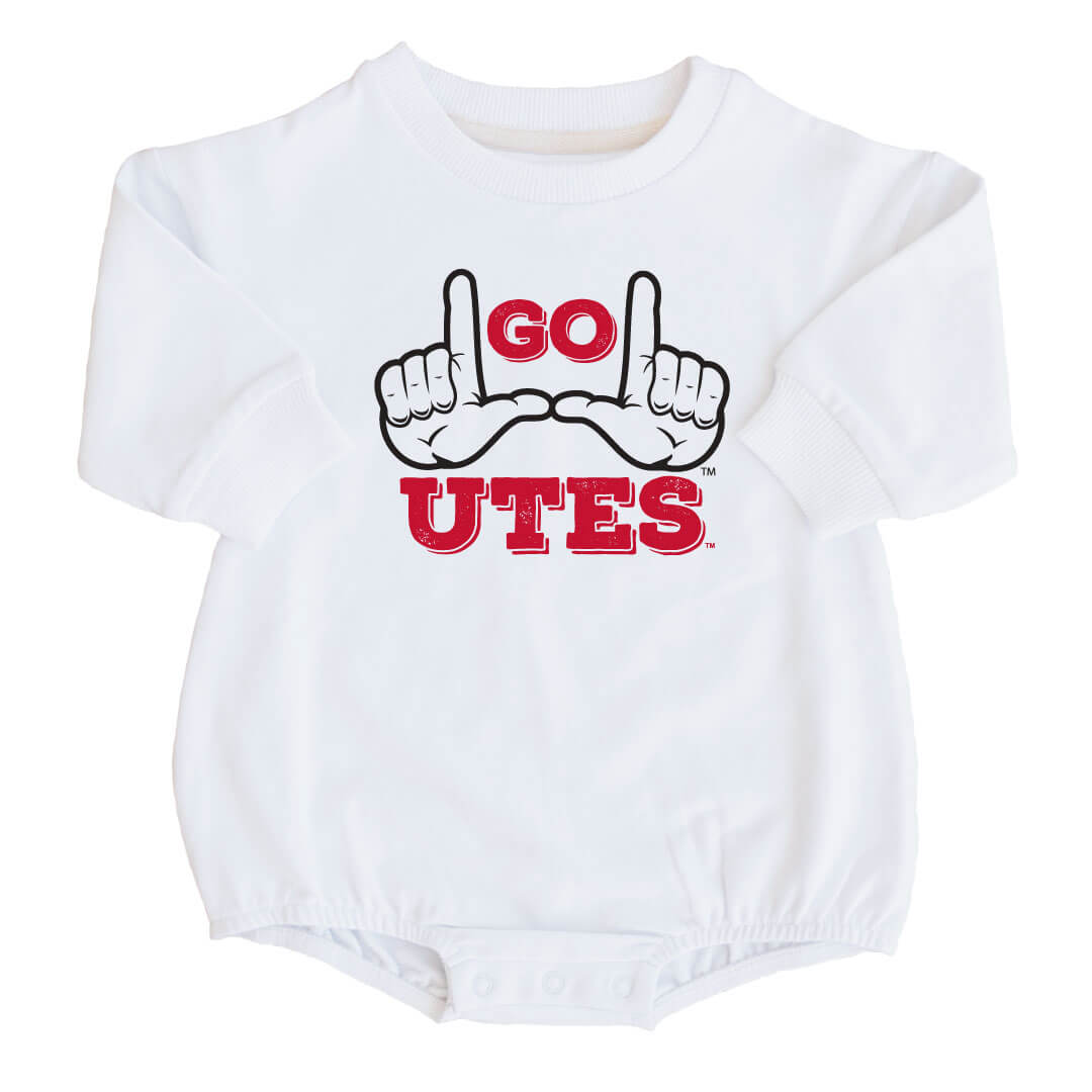  University of Utah | UU Graphic Sweatshirt Bubble Romper、mySite、layawaytickets