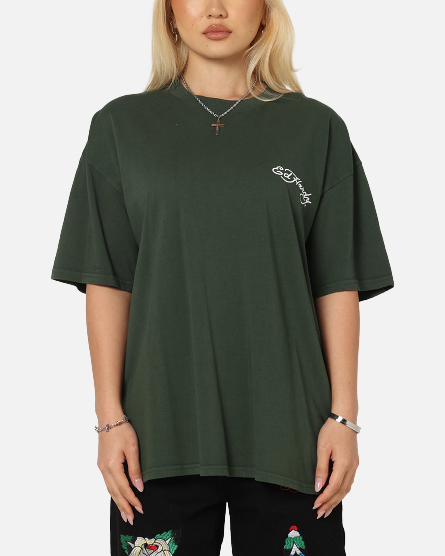 Ed Hardy Golden Bloom T-Shirt Pine Green、mySite、zt4zffjzw