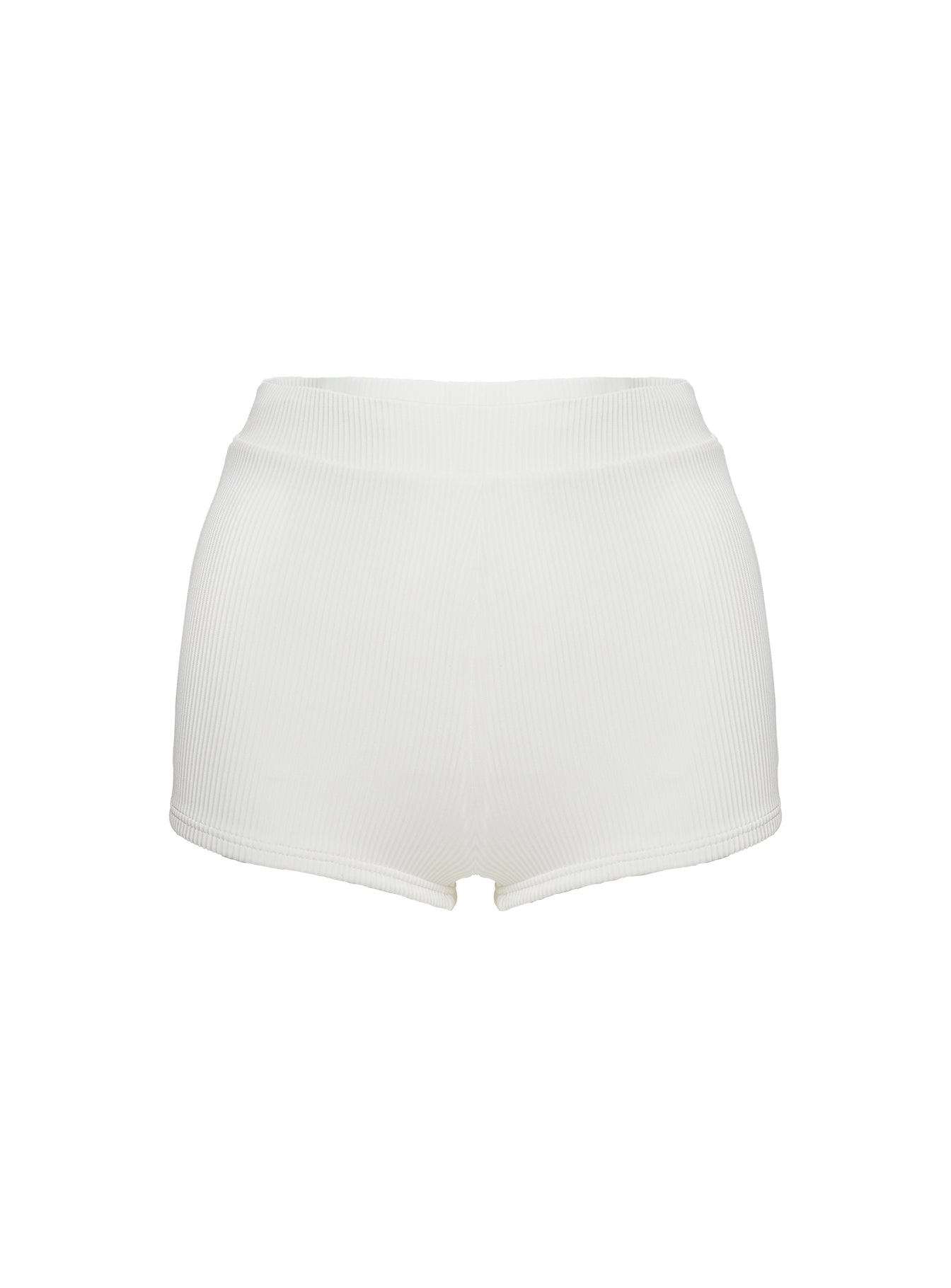 Ezrah Ribbed Shorts White、mySite、solidvoid